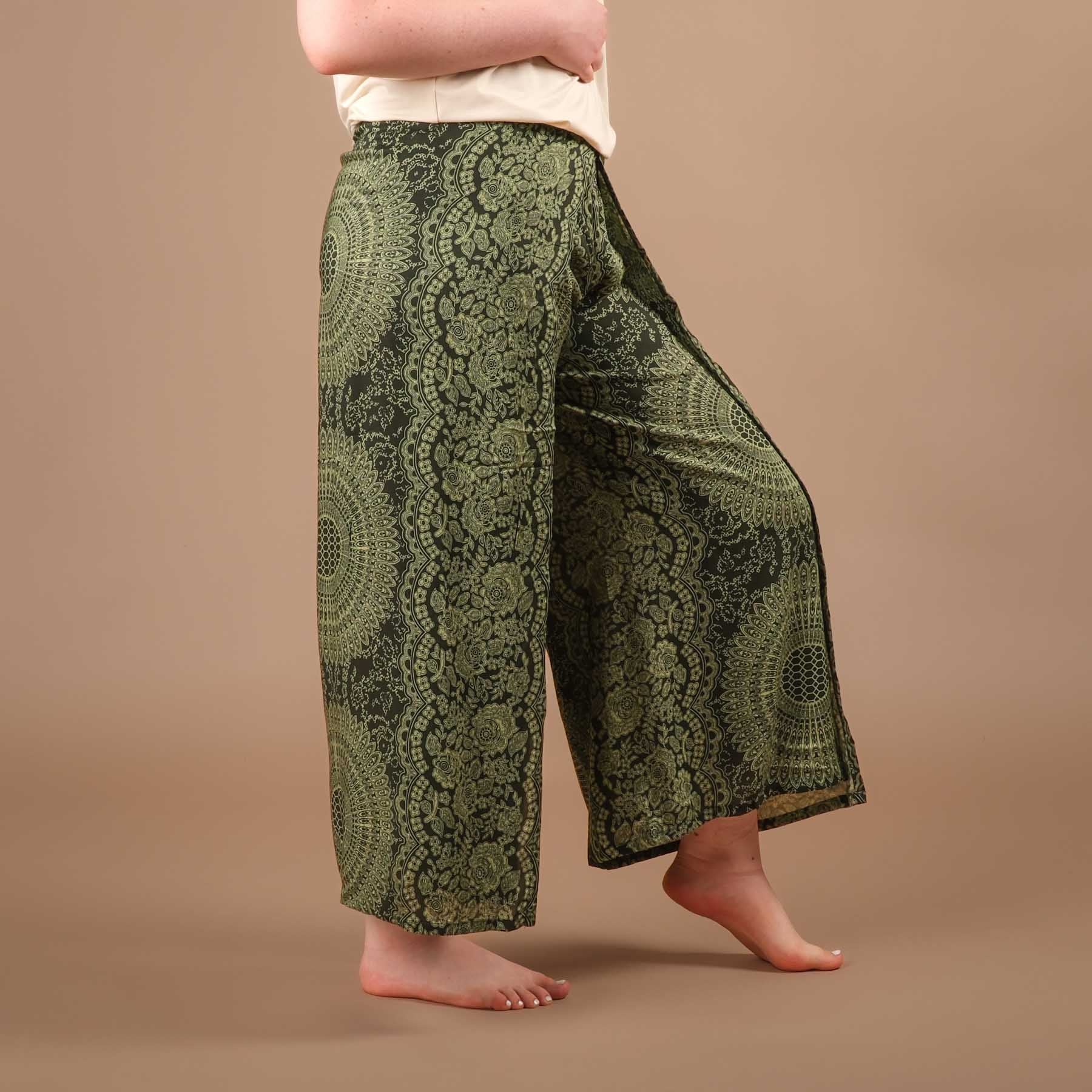 Palazzo Hose Marlenehose Indian Summer olive
