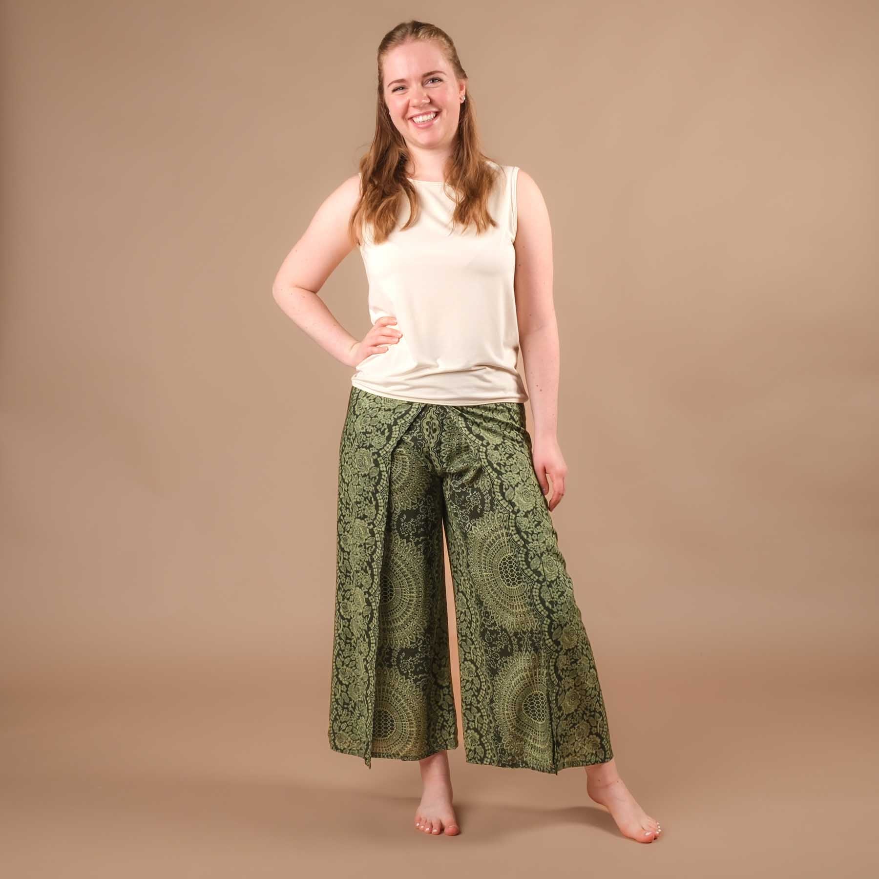 Palazzo Hose Marlenehose Indian Summer olive