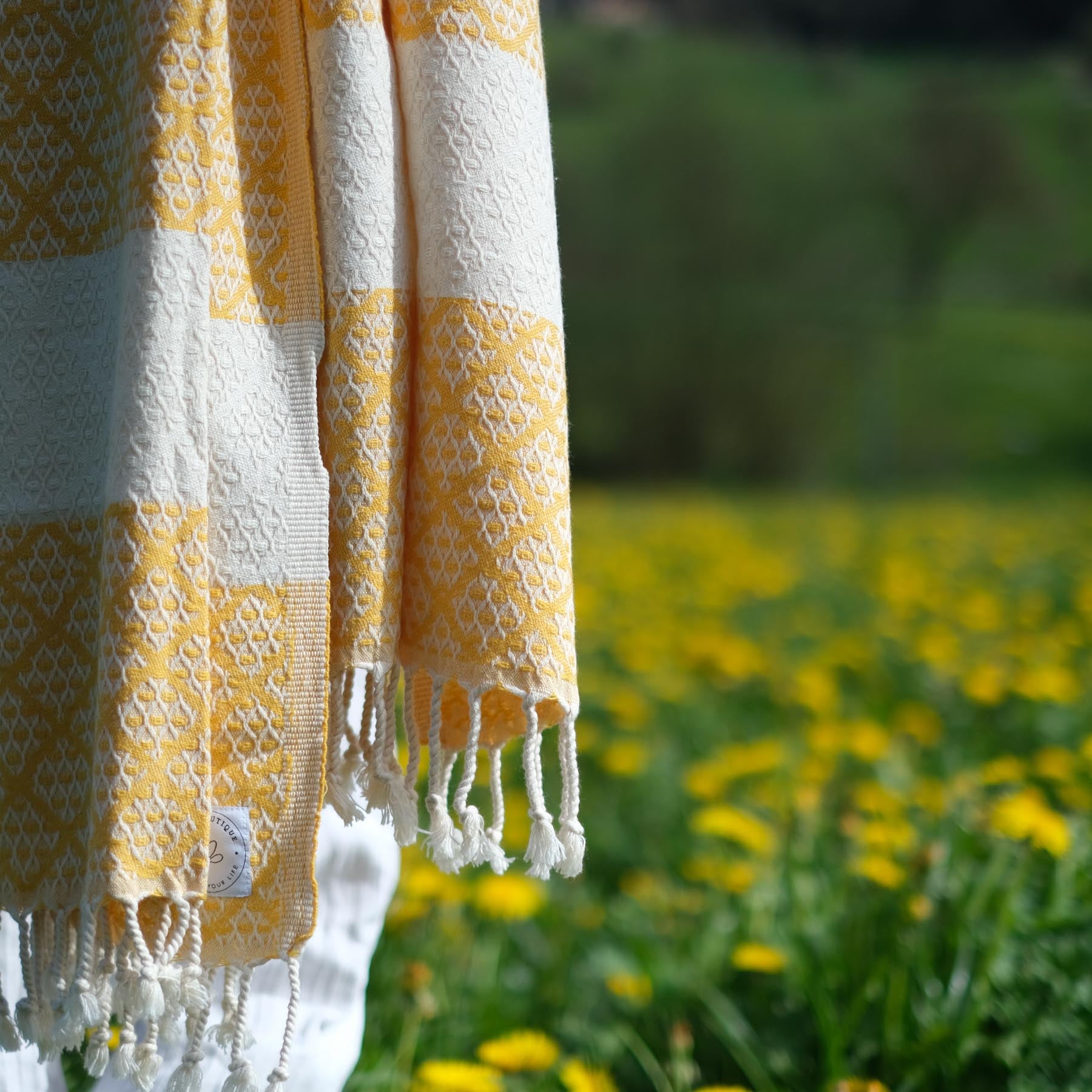 Pestemal Strandtuch Hamamtuch Good Times gelb