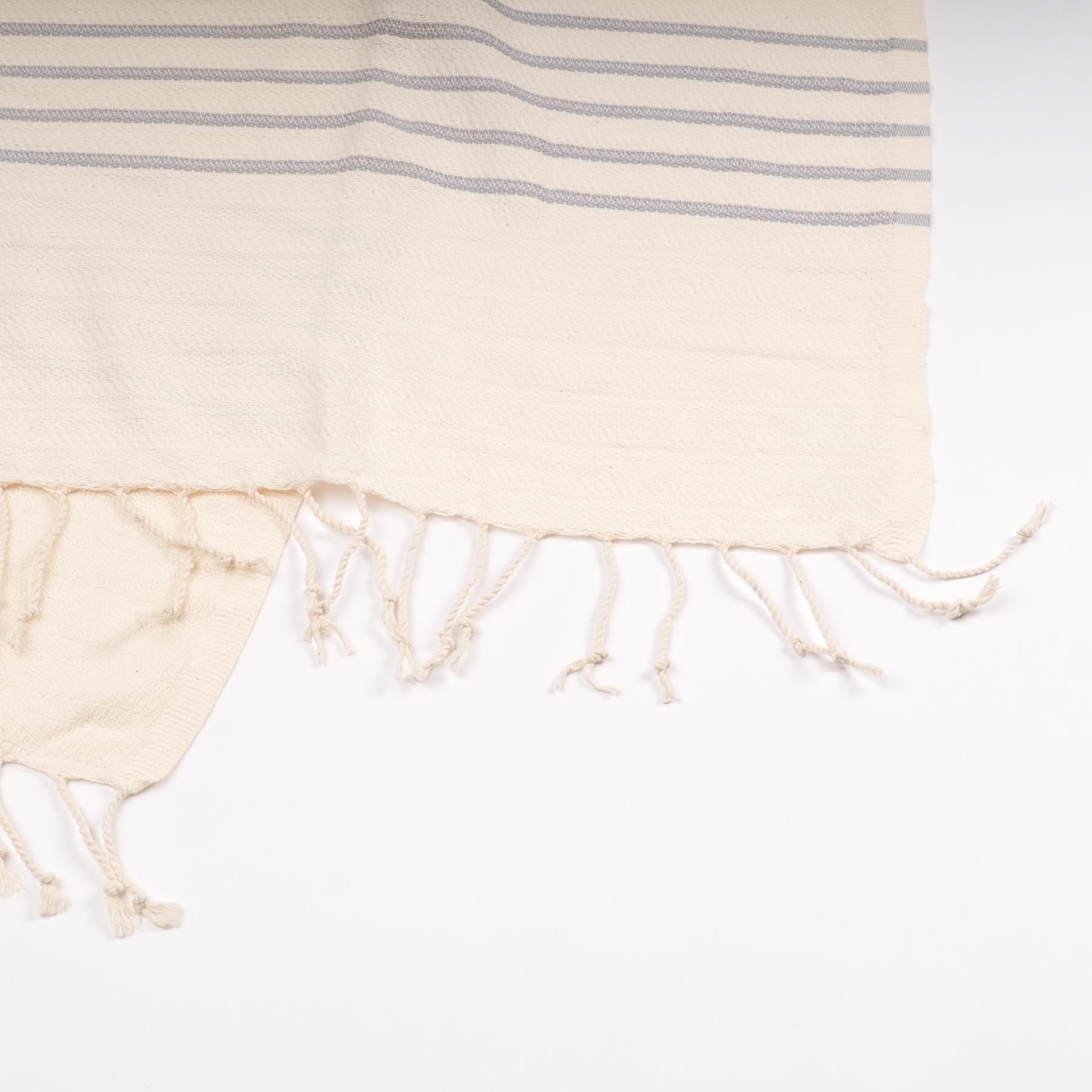 Pestemal Strandtuch Hamamtuch Stripes grau