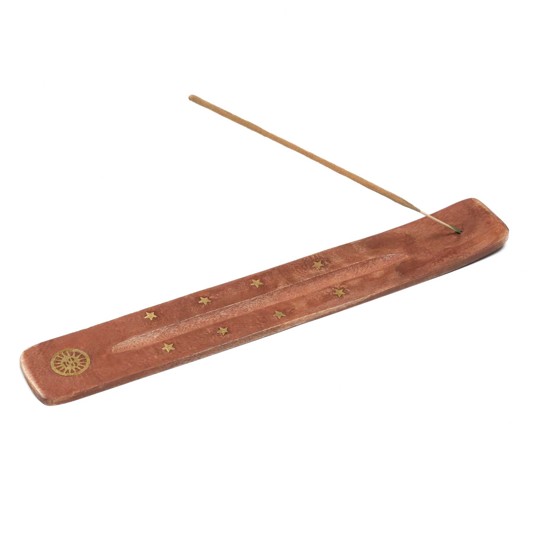 Räucherstäbchenhalter aus Holz Sonne
