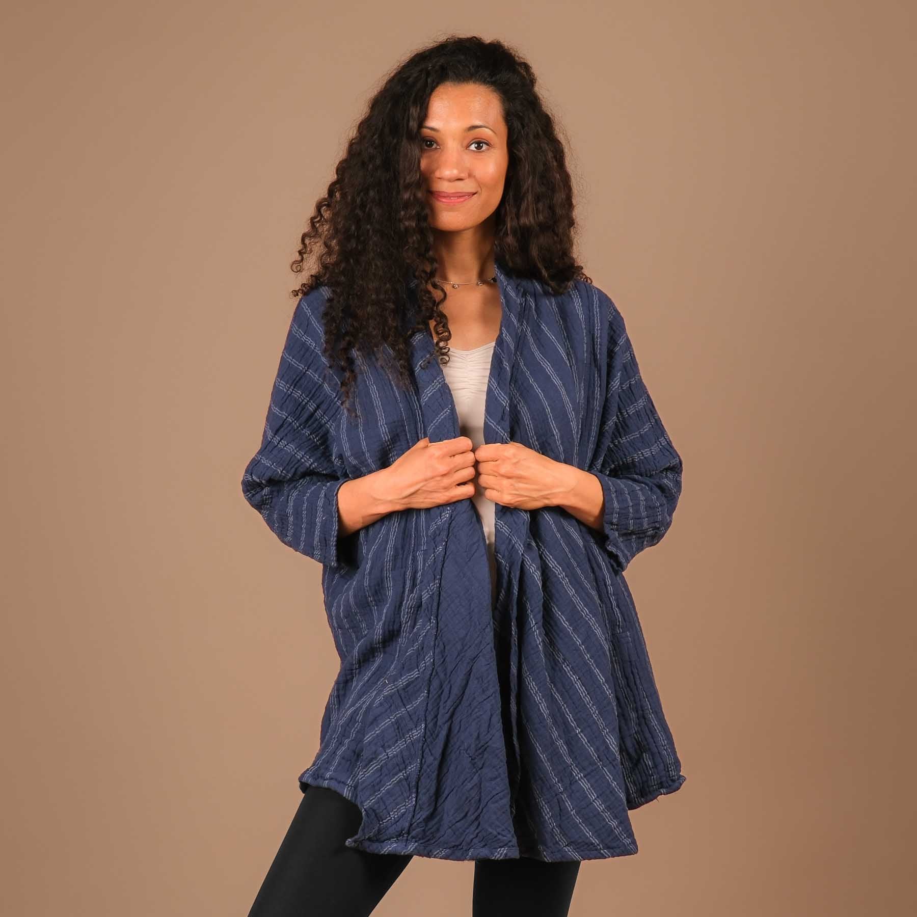 Sommer Cardigan aus Baumwolle navy