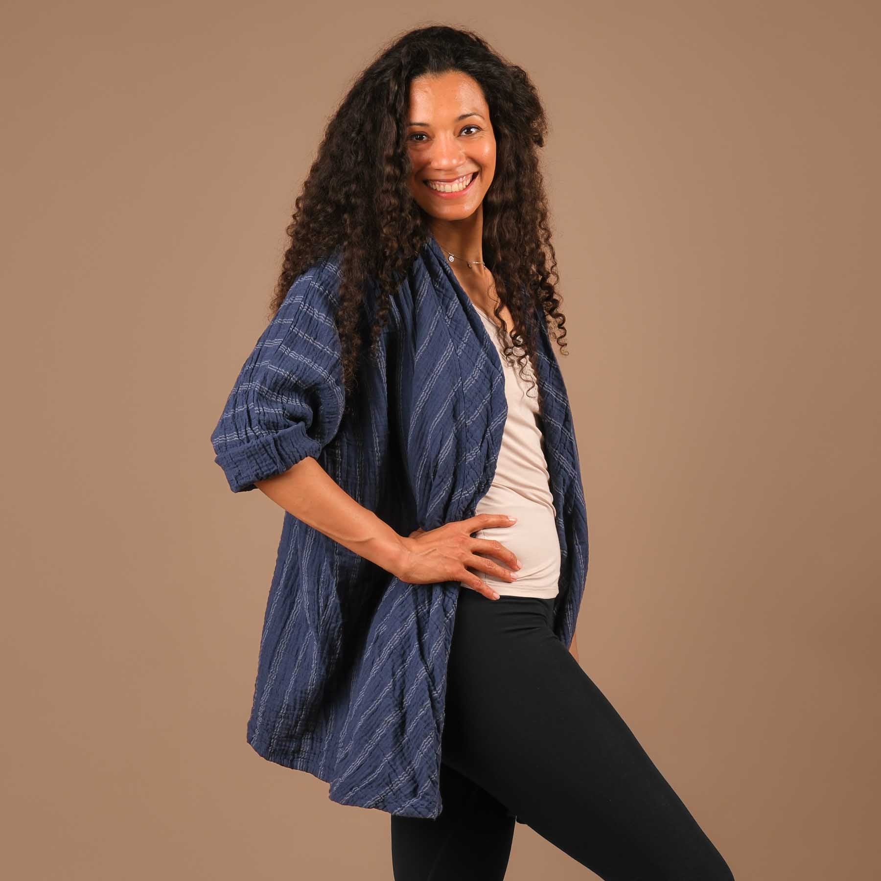Sommer Cardigan aus Baumwolle navy