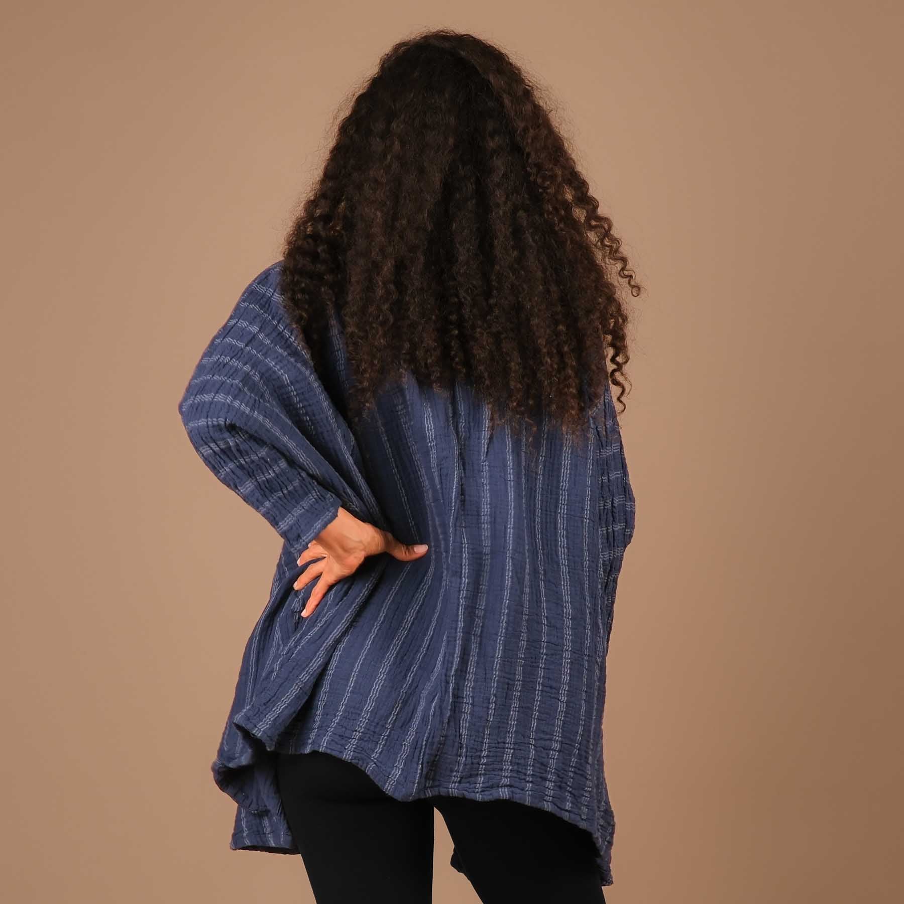 Sommer Cardigan aus Baumwolle navy