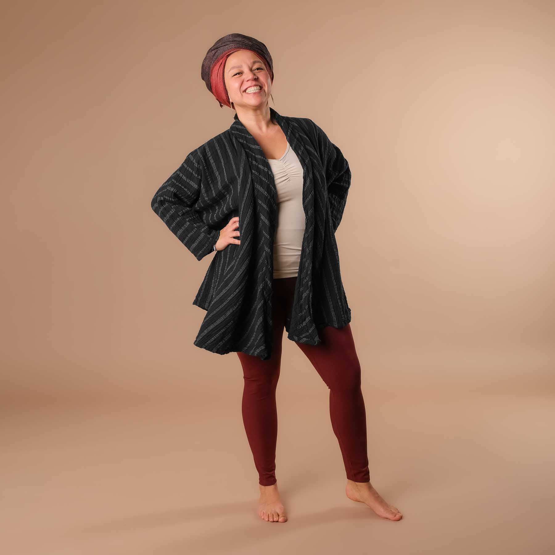 Sommer Cardigan aus Baumwolle schwarz