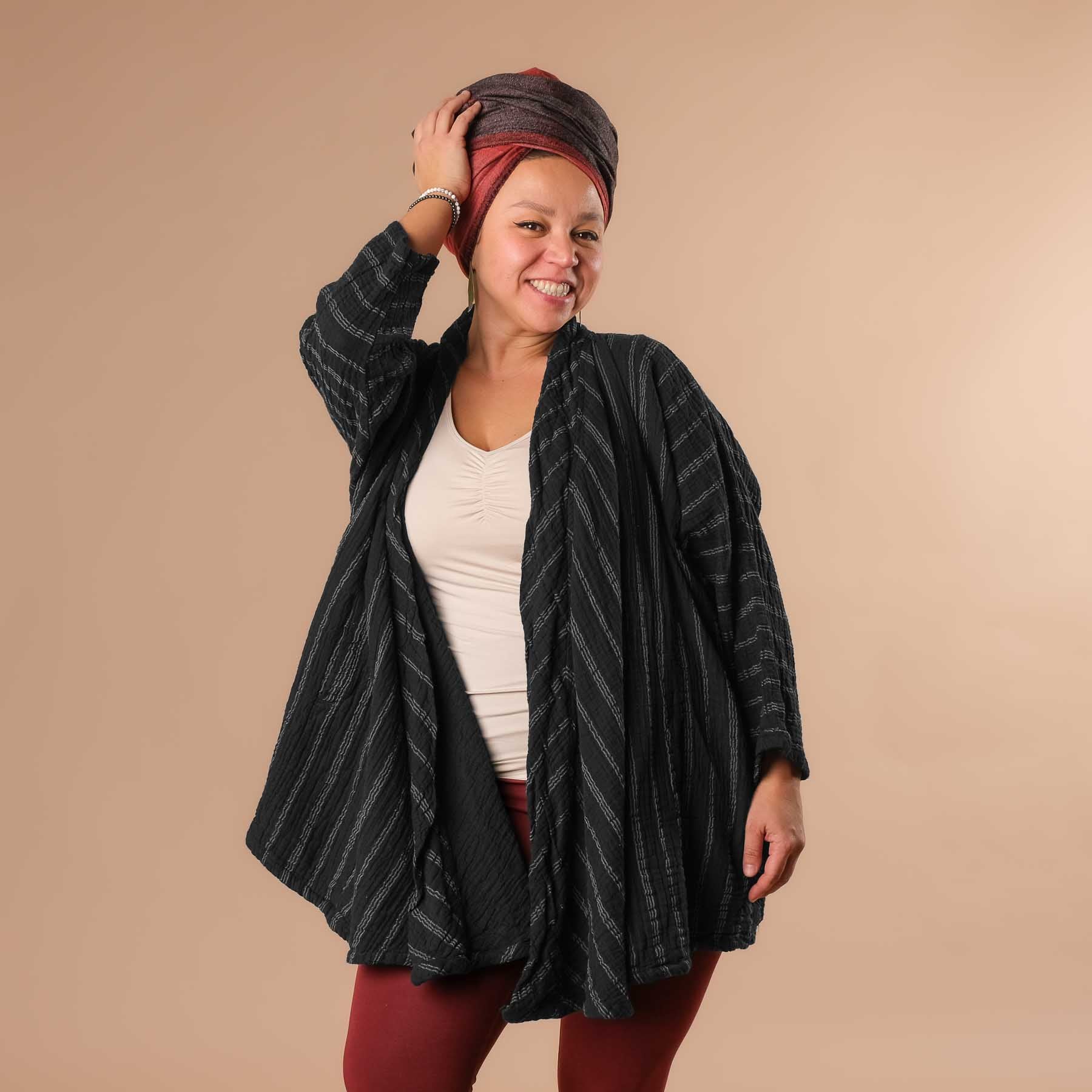 Sommer Cardigan aus Baumwolle schwarz