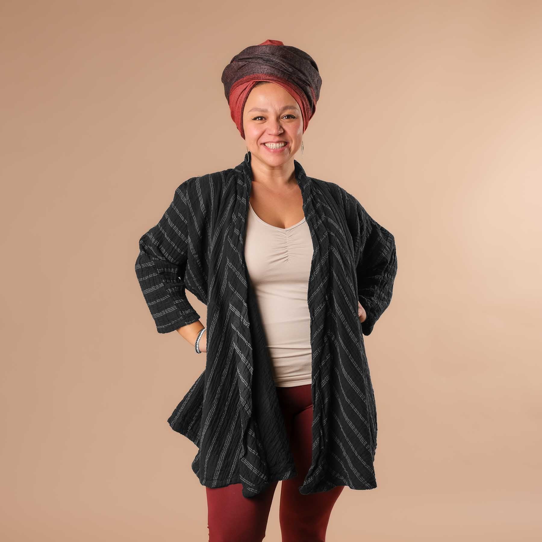 Sommer Cardigan aus Baumwolle schwarz