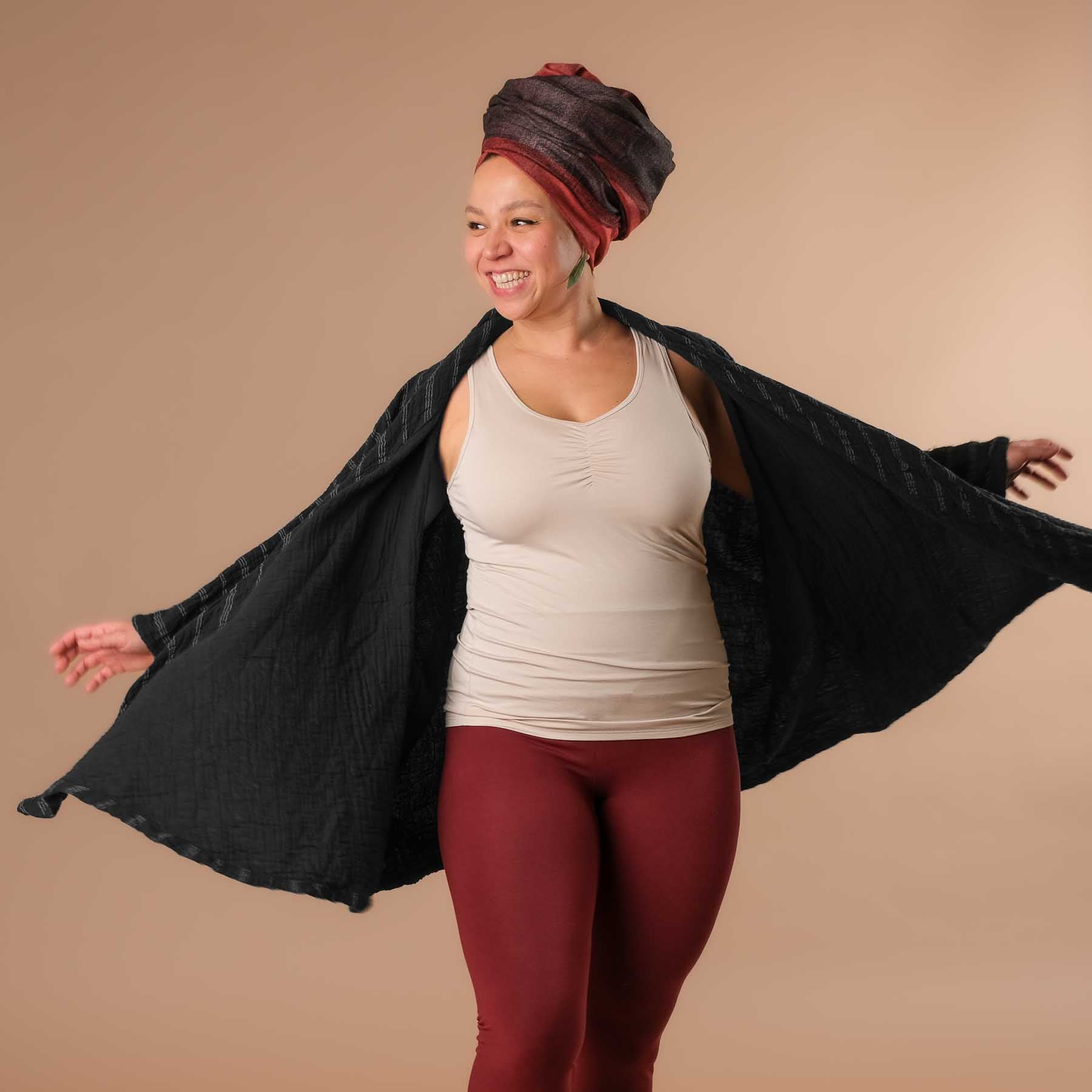 Sommer Cardigan aus Baumwolle schwarz