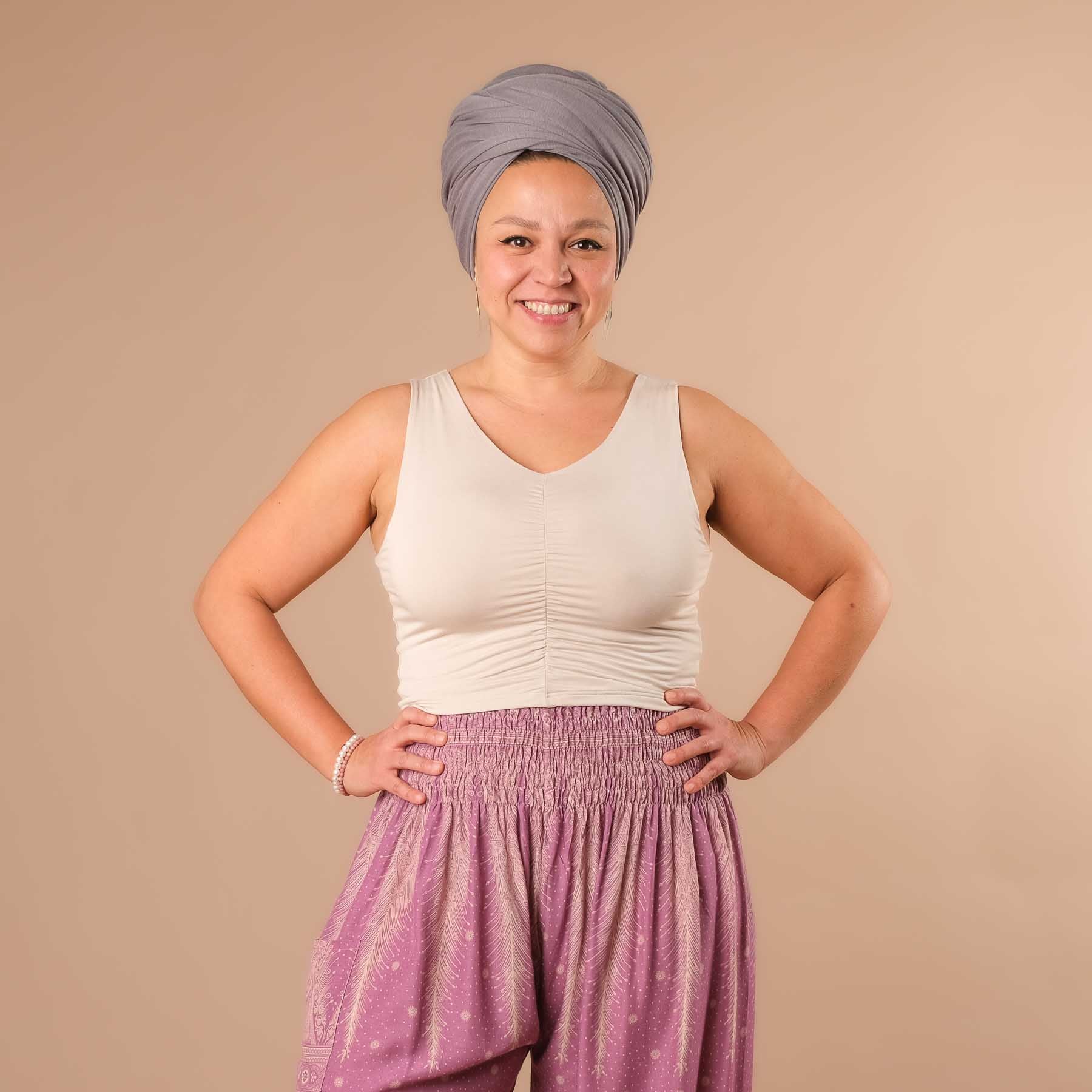 Sommer Crop Top gerafft Comfy sand