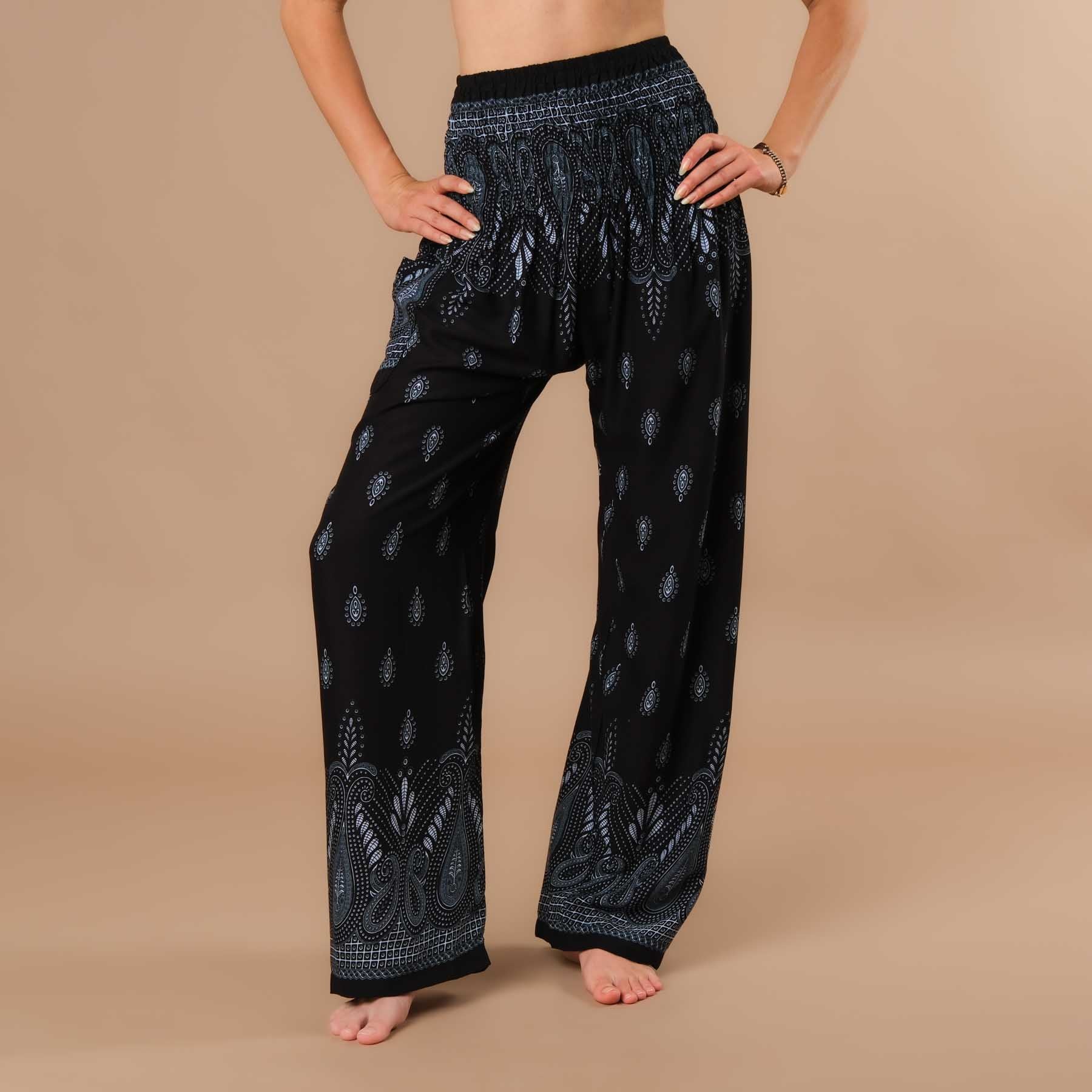 Pantalon d'été Palazzo Bliss noir