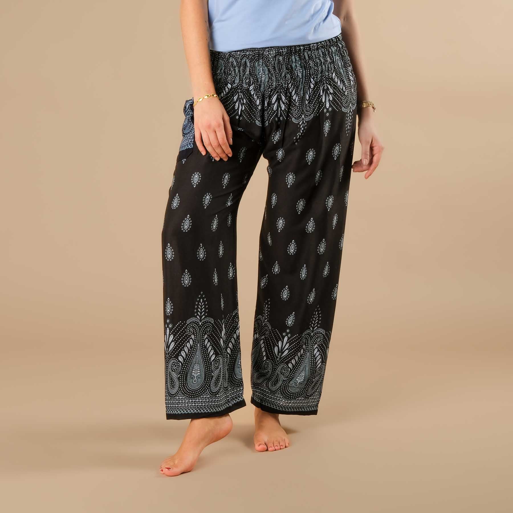 Pantalon d'été Palazzo Bliss noir