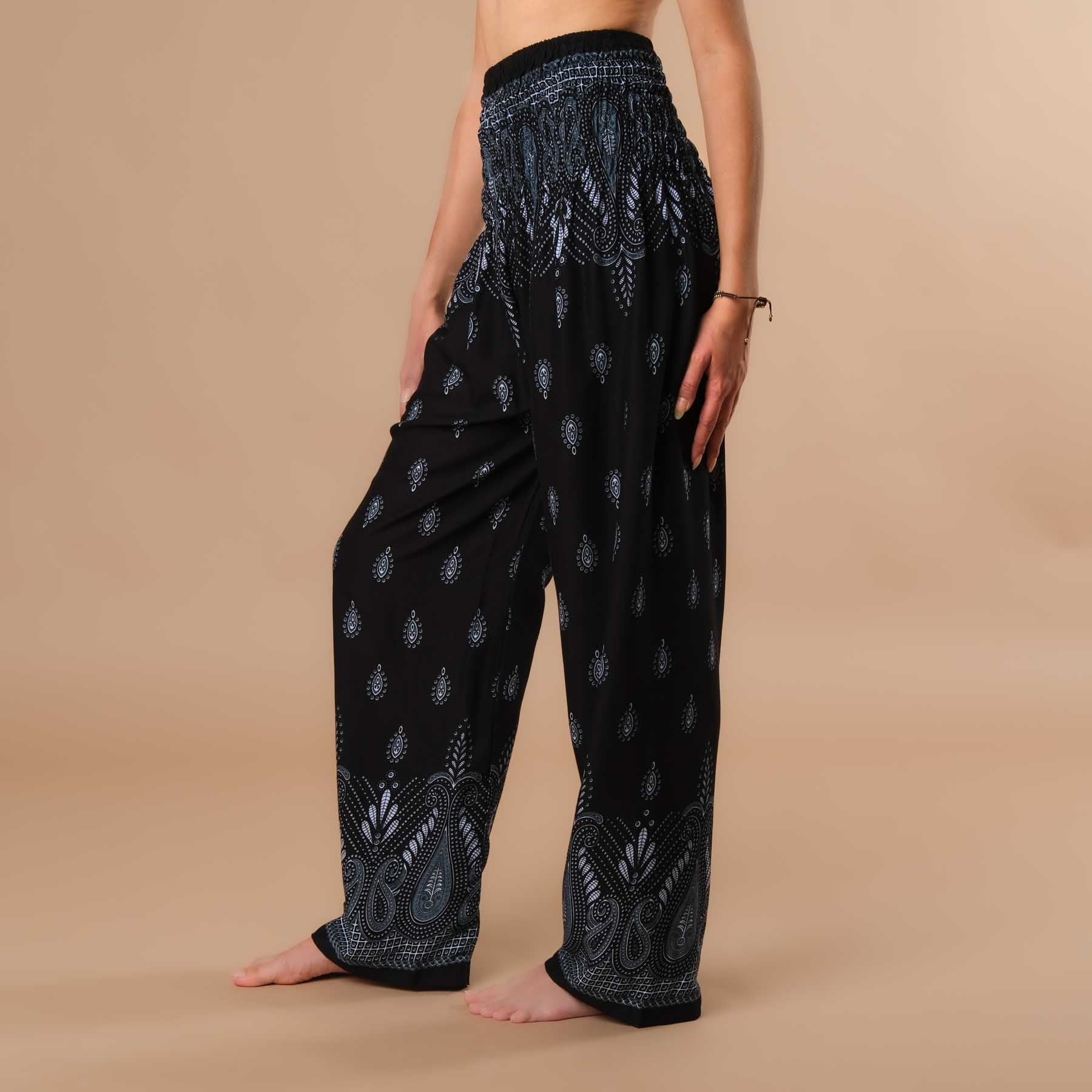 Pantalon d'été Palazzo Bliss noir