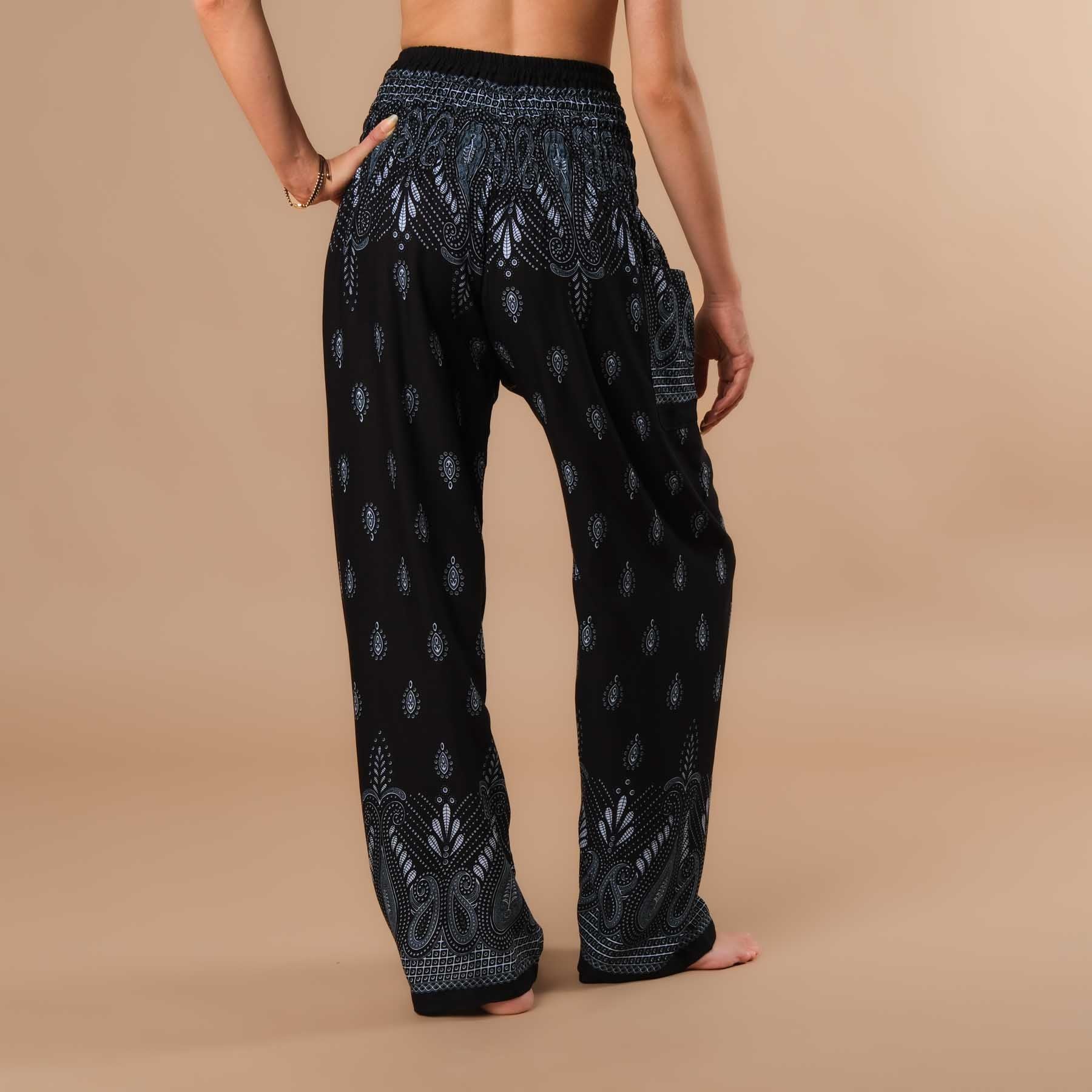 Pantalon d'été Palazzo Bliss noir