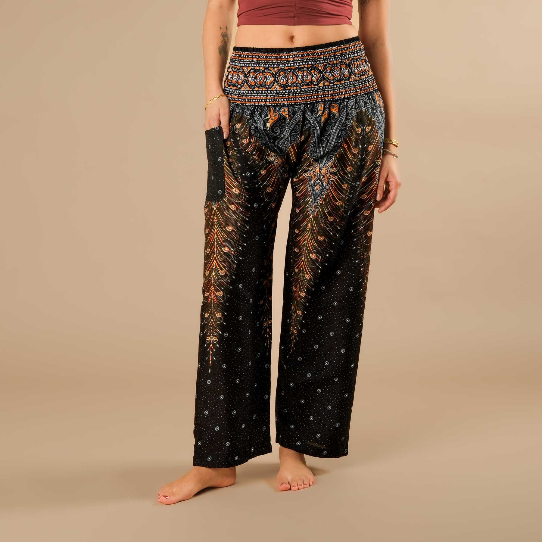 Pantalon d'été Palazzo Plume noir