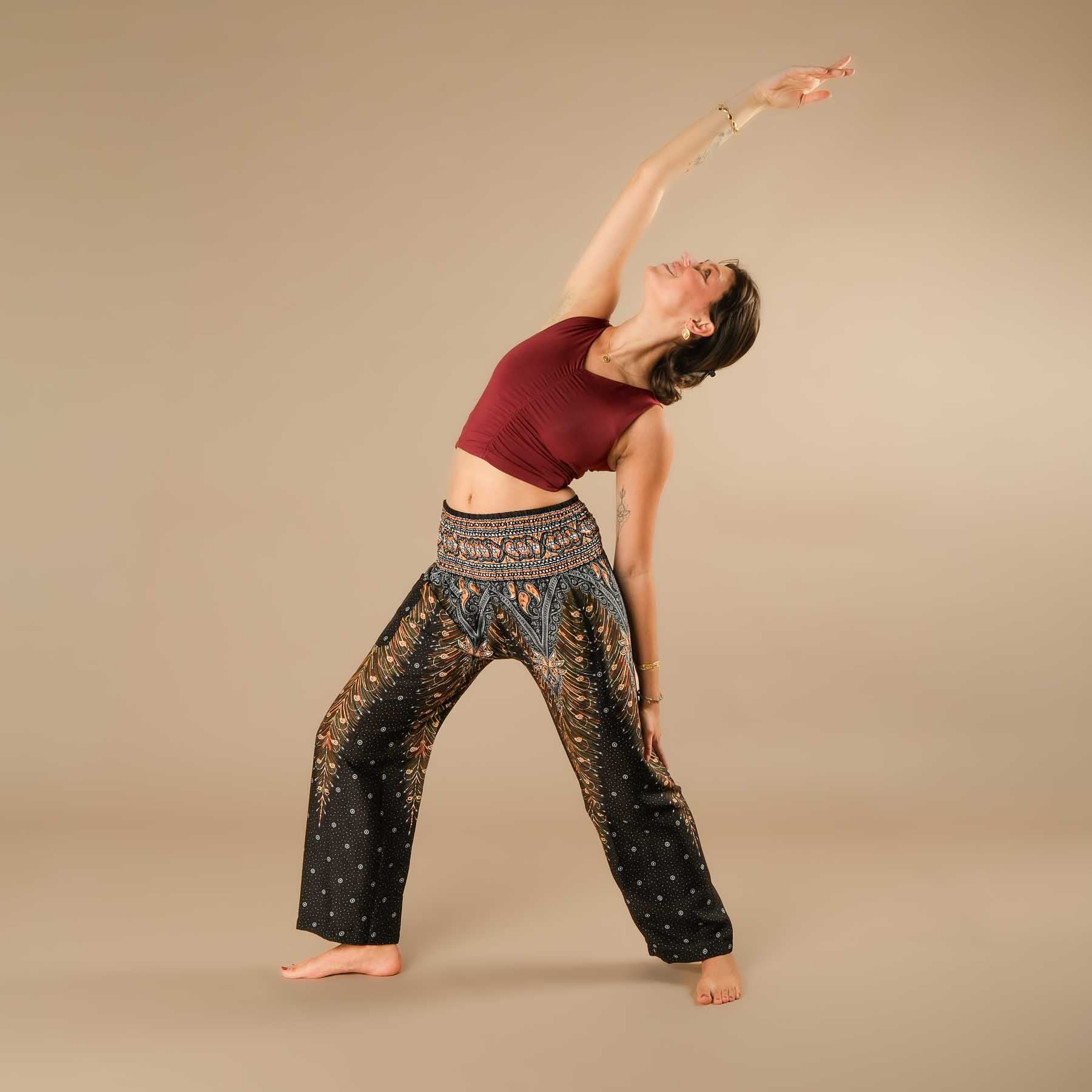 Pantalon d'été Palazzo Plume noir