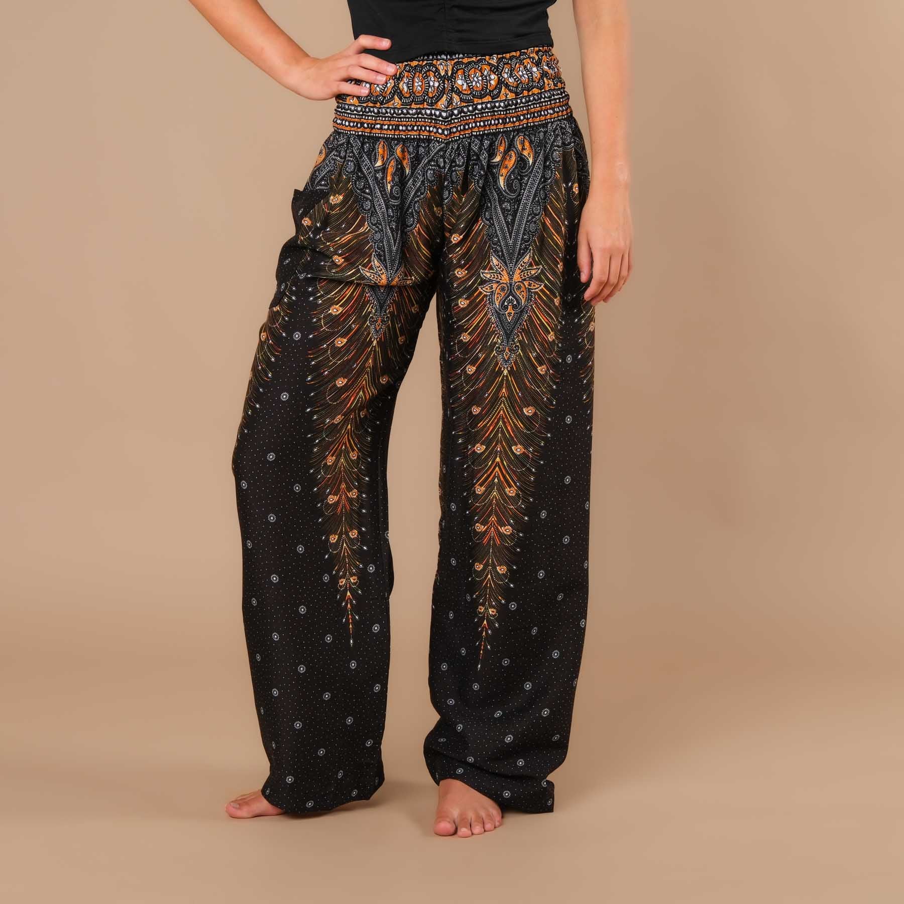 Pantalon d'été Palazzo Plume noir