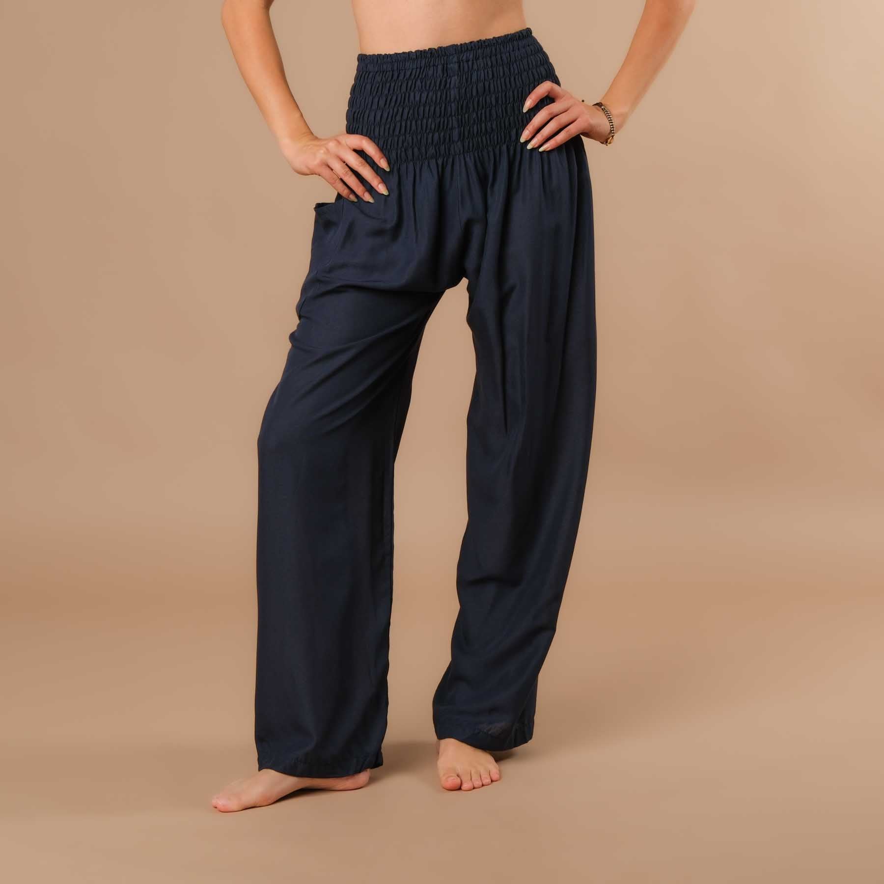 Sommerhose Palazzo uni navy