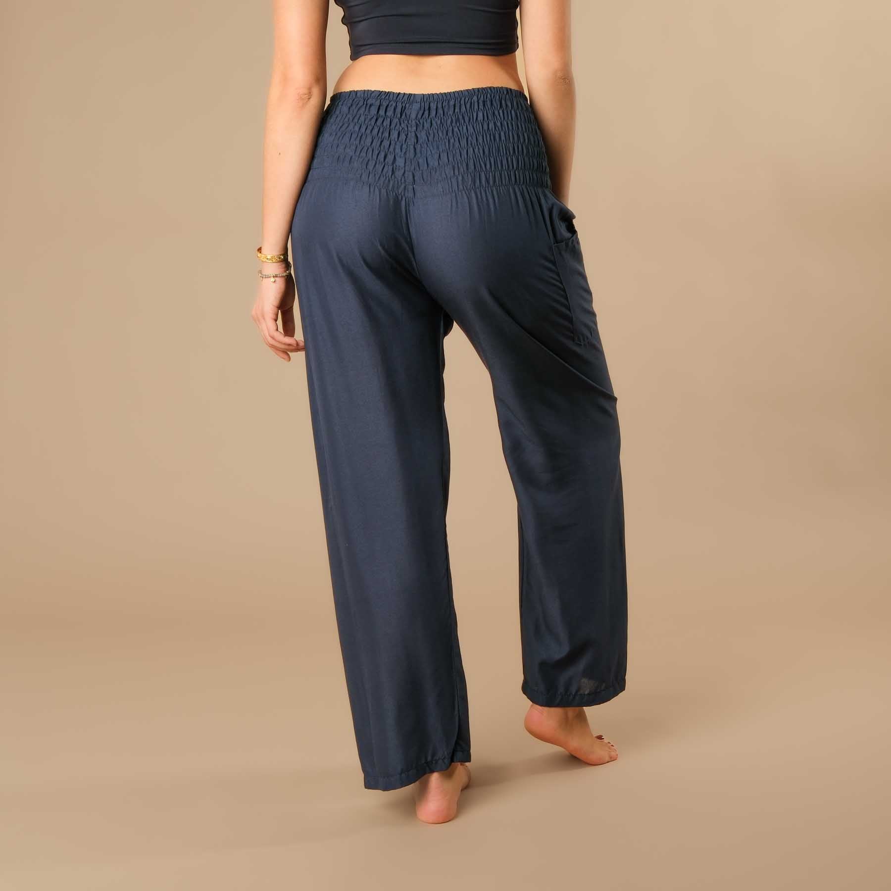 Pantalon d'été Palazzo uni navy
