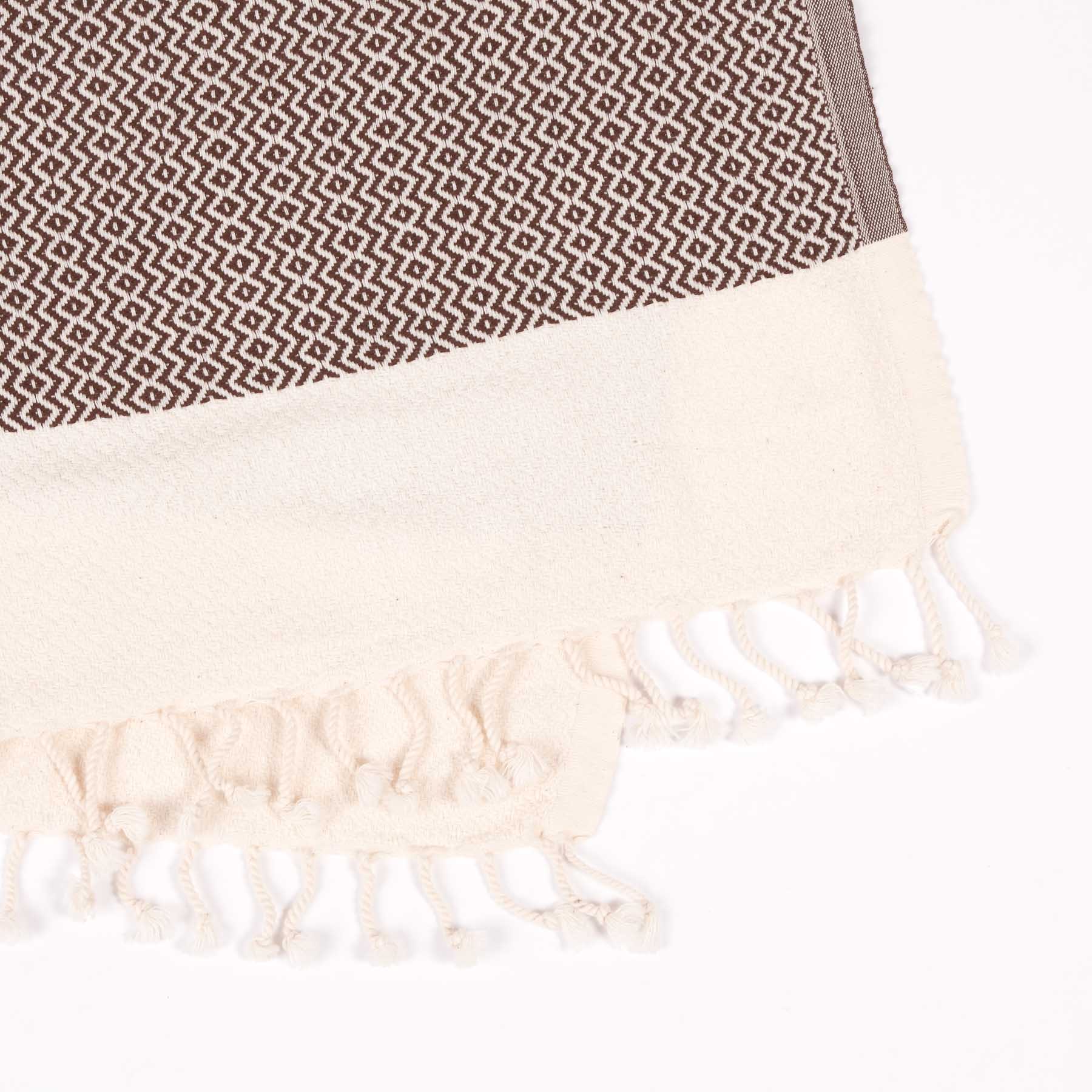 Pestemal Strandtuch Hamamtuch Calm braun