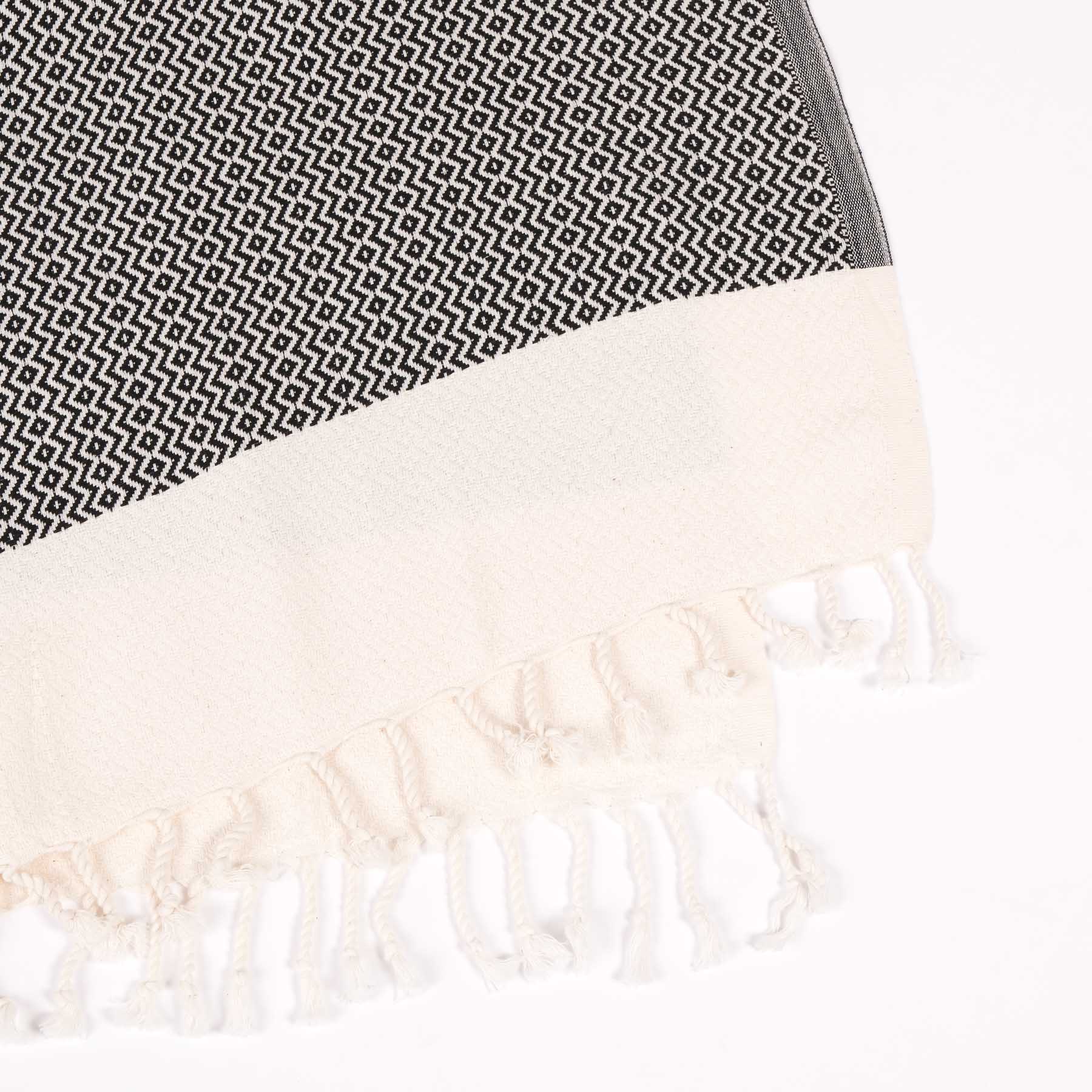 Pestemal Strandtuch Hamamtuch Calm schwarz