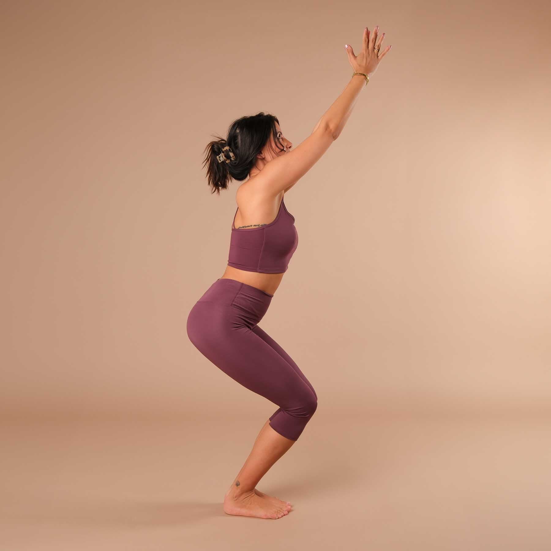 Yoga Capri Leggings Comfy berry nachhaltig in der Schweiz hergestellt
