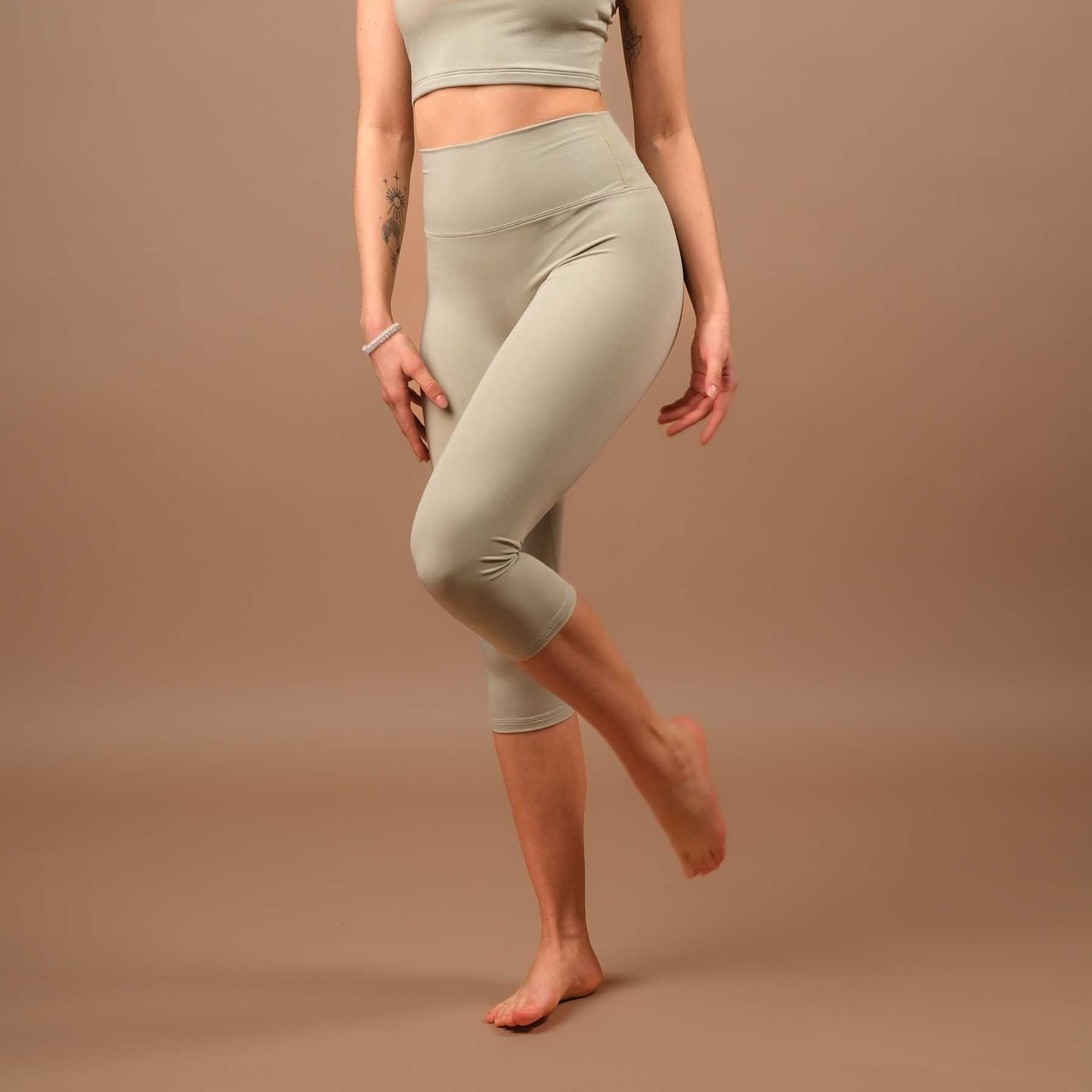 Yoga Capri Leggings Comfy jade-gruen nachhaltig in der Schweiz hergestellt