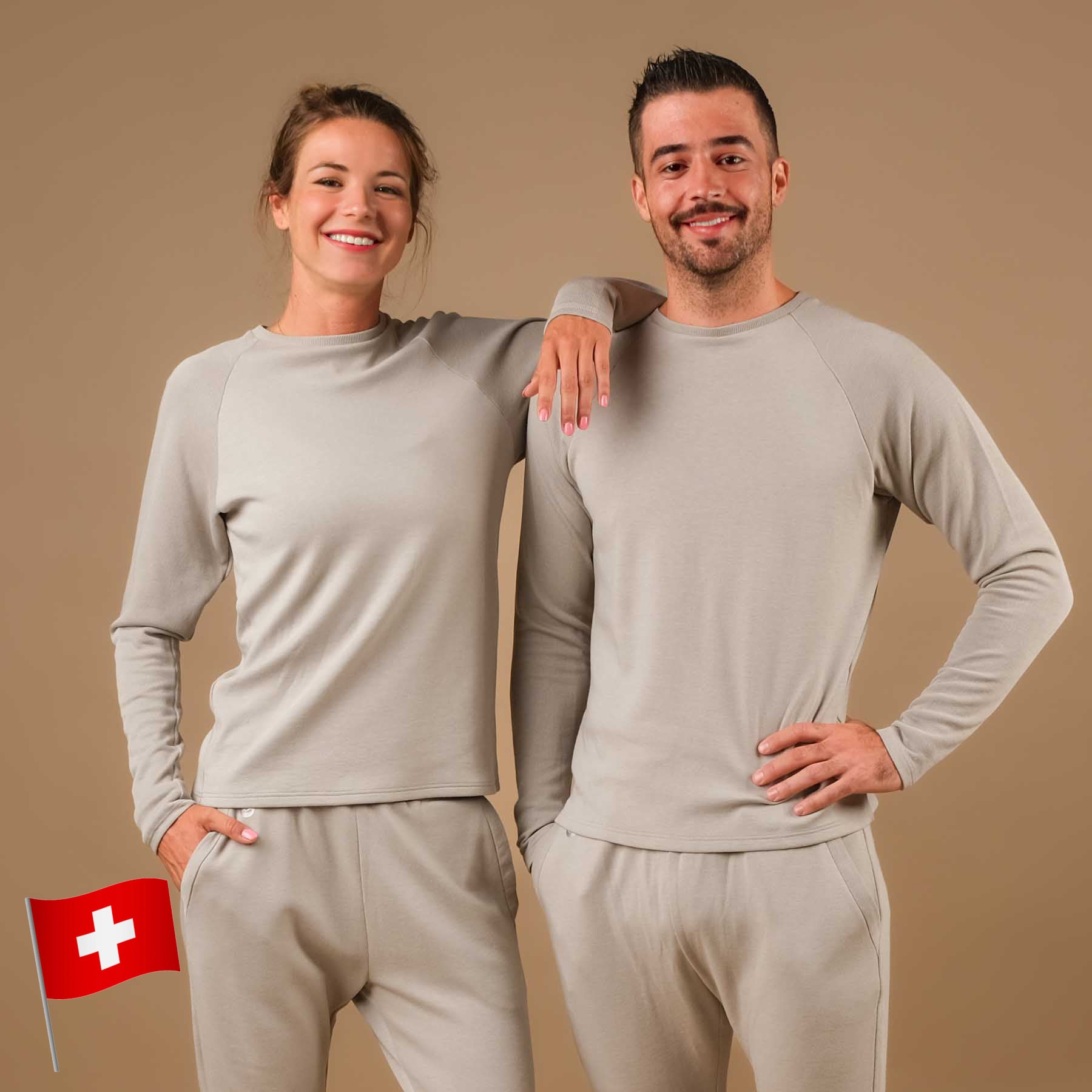 Yoga Sweatshirt unisex Cosy grau