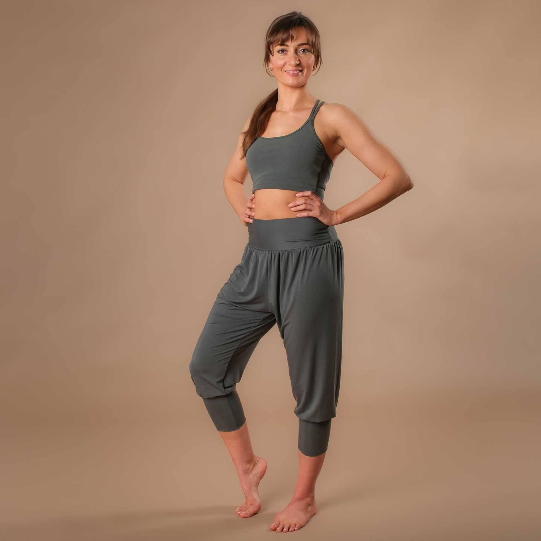 Crop Top Joy mit gekreuzten Trägern smaragd