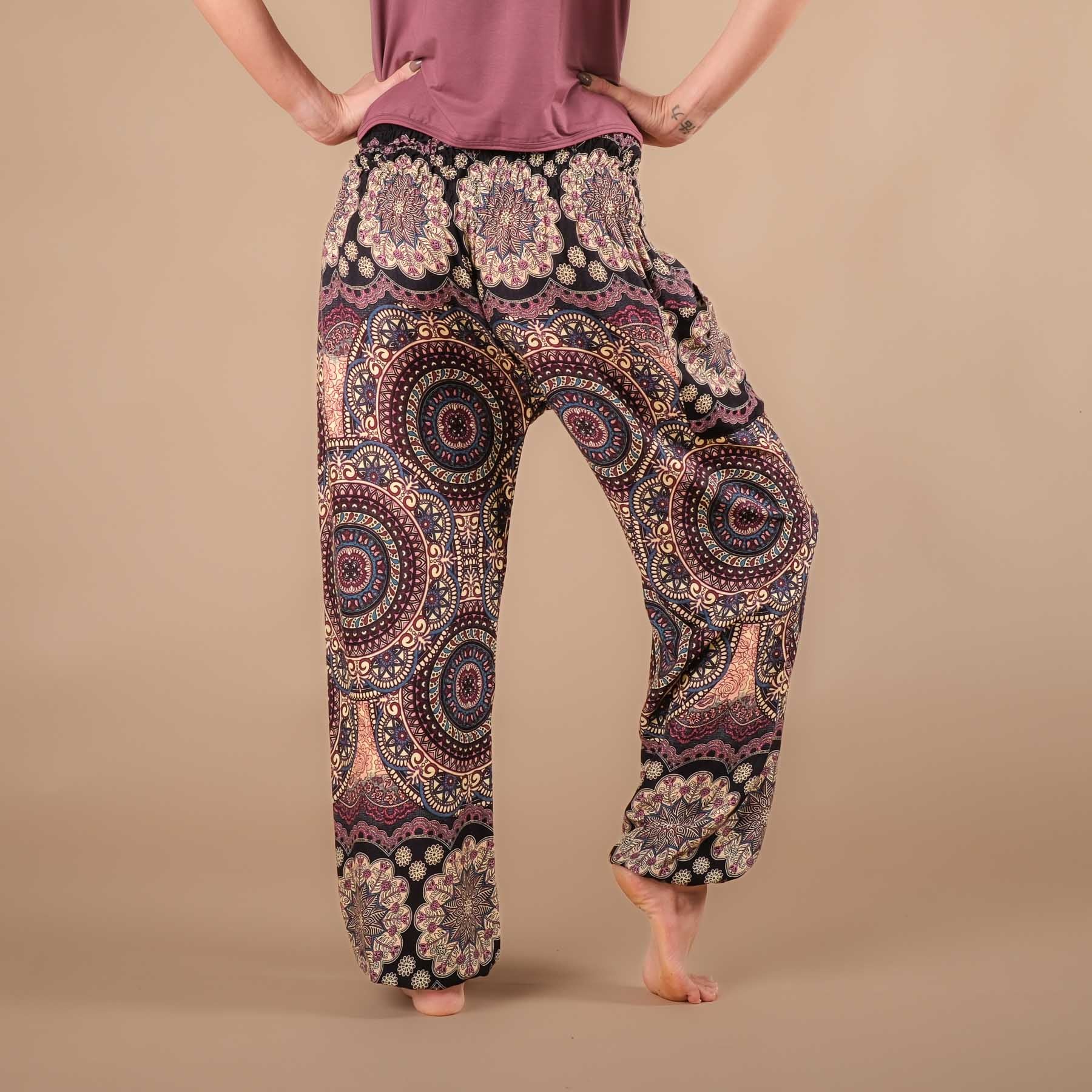 Yoga Haremshose Fantasy plum