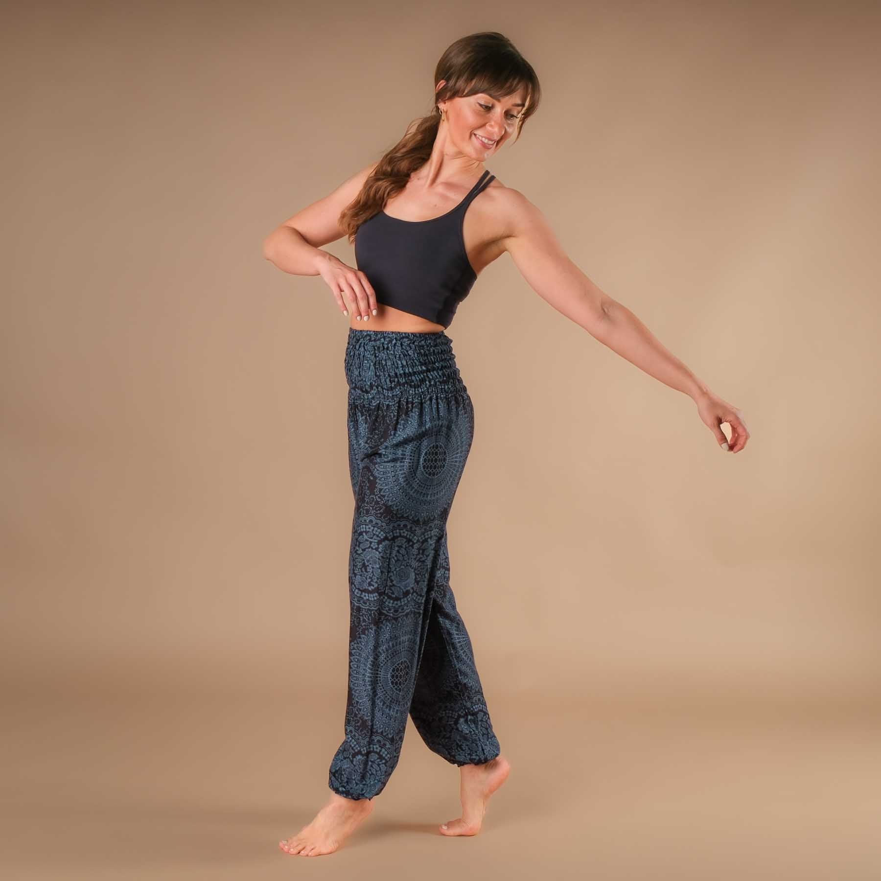 Yoga Haremshose Boho Pants Indian Summer schwarz