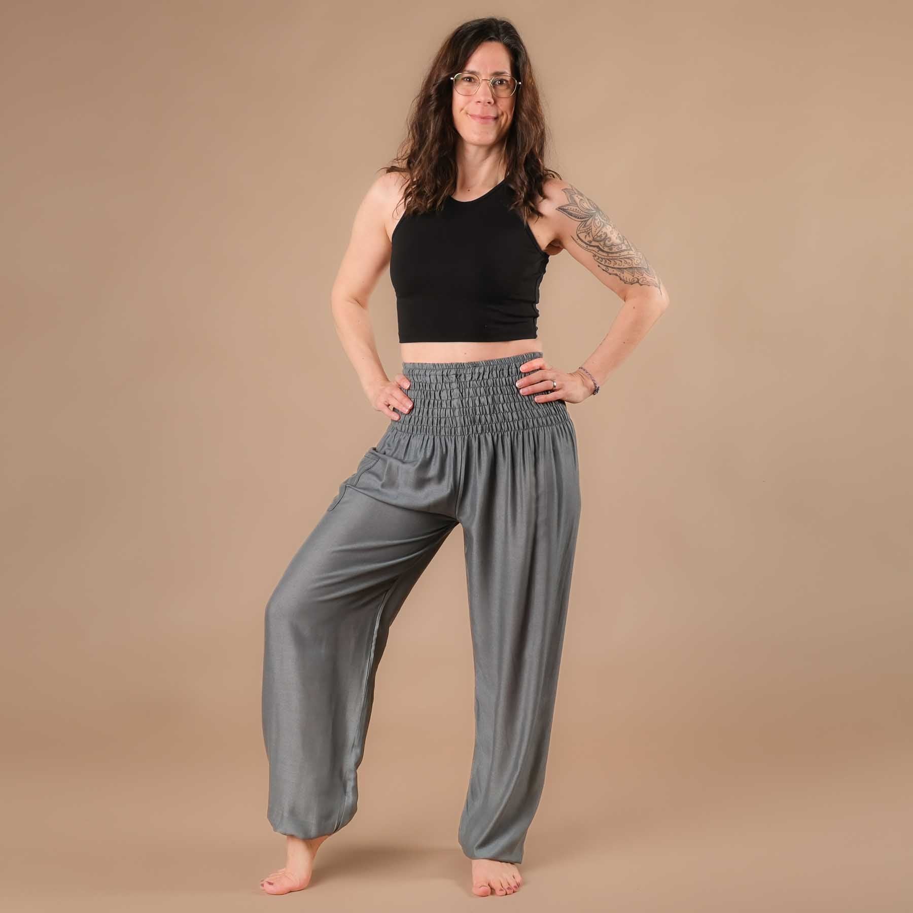 Yoga Haremshose uni grau