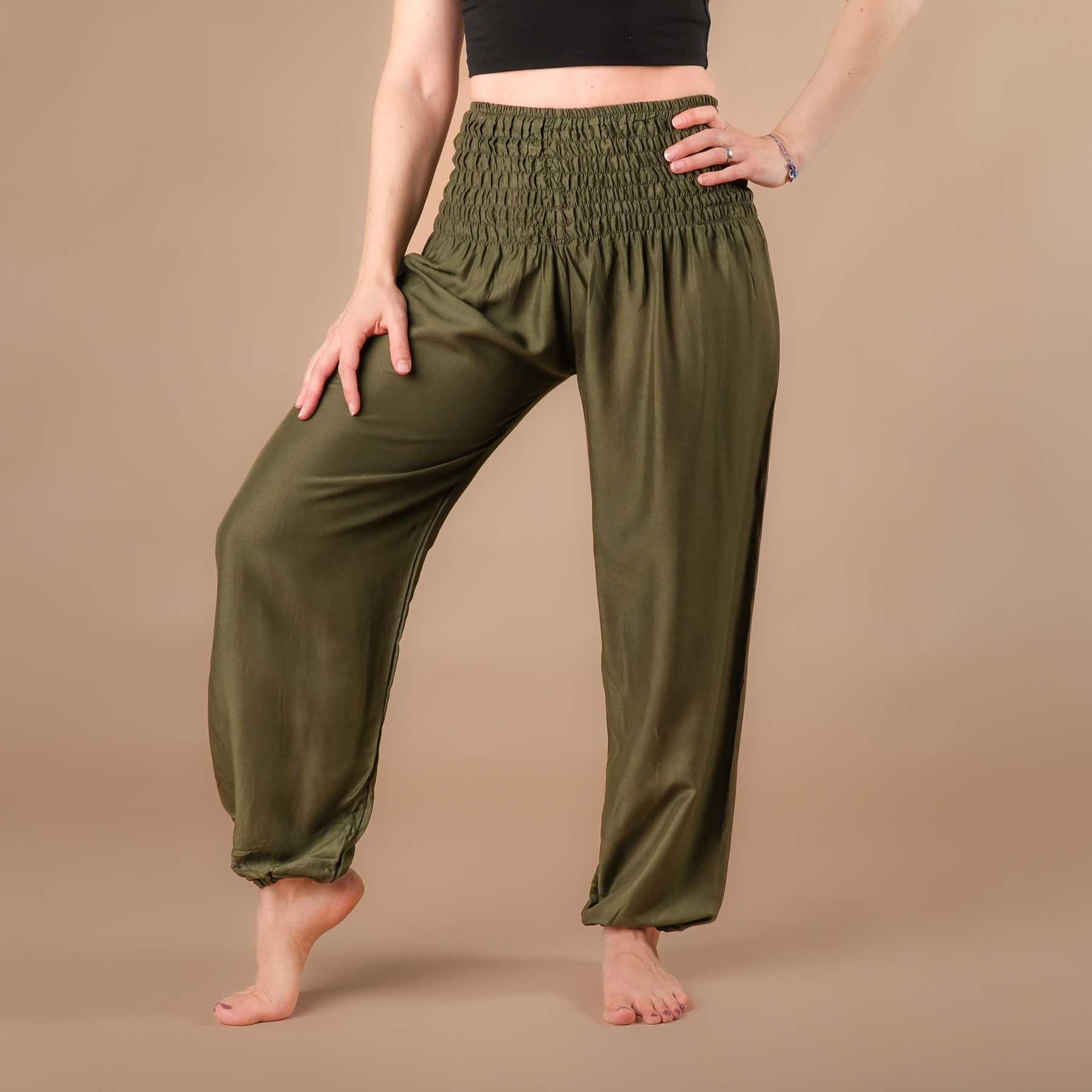 Yoga Haremshose uni olive
