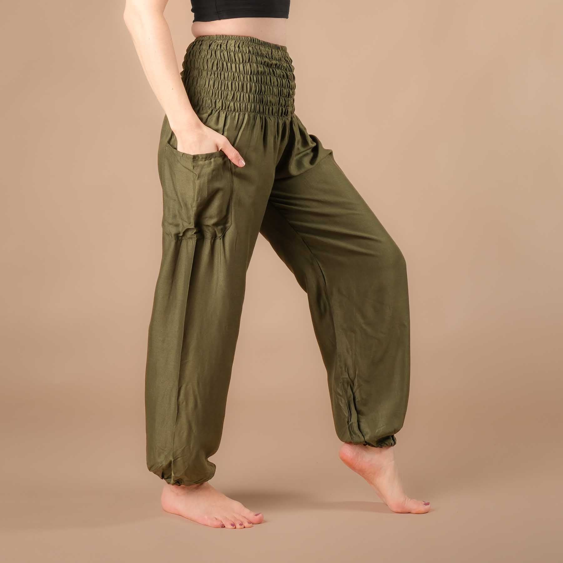 Yoga Haremshose uni olive