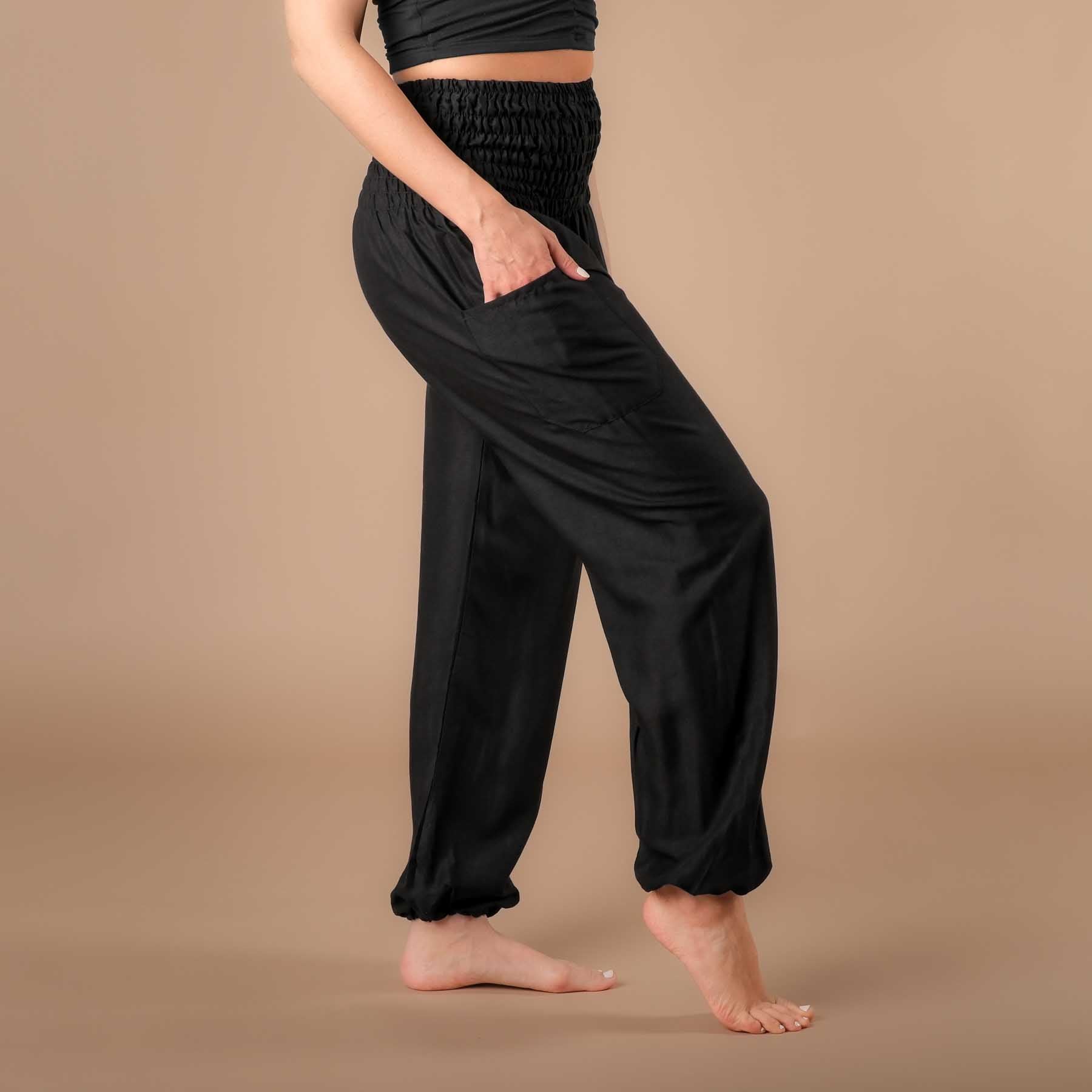 Yoga Haremshose uni schwarz