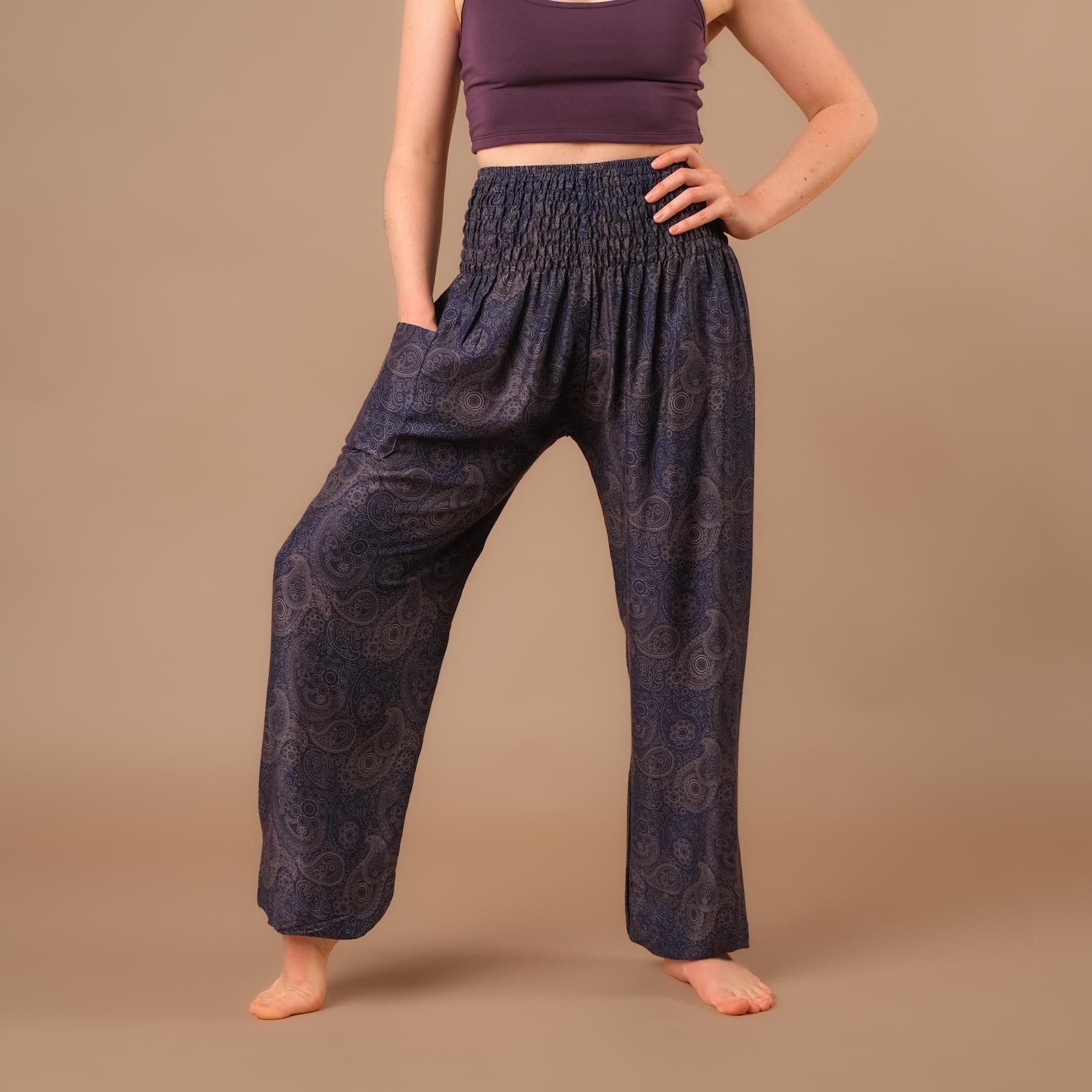 Yoga Haremshose YingYang indigo