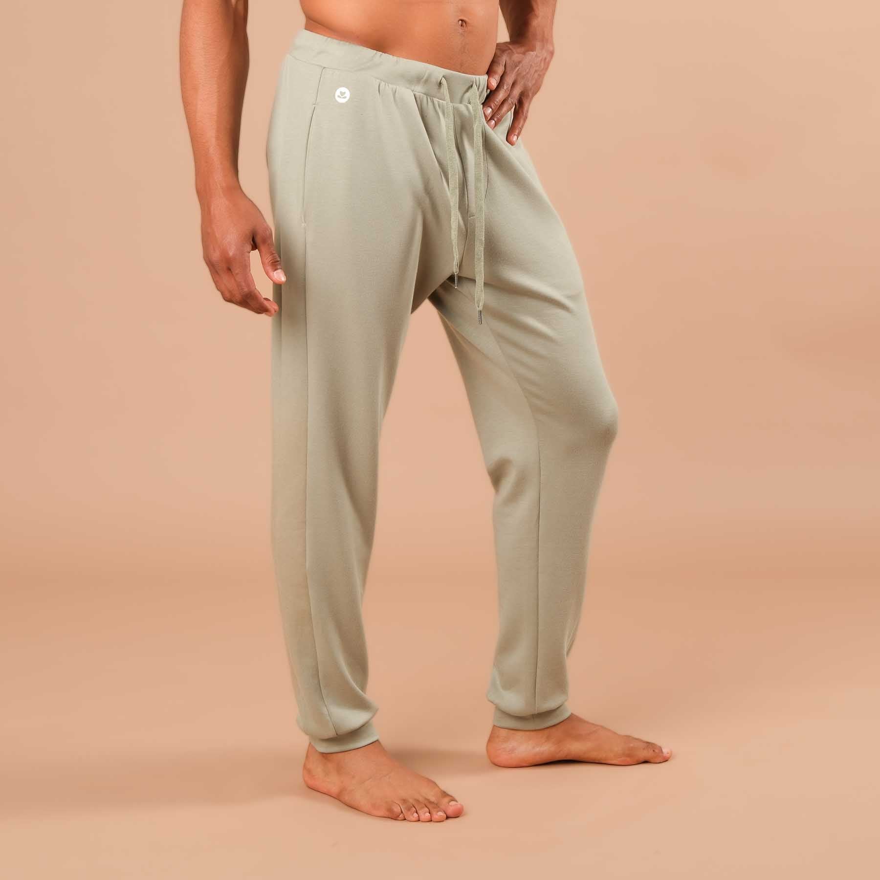 Herren Yoga Jogging-Hose Sweatpants jade-gruen