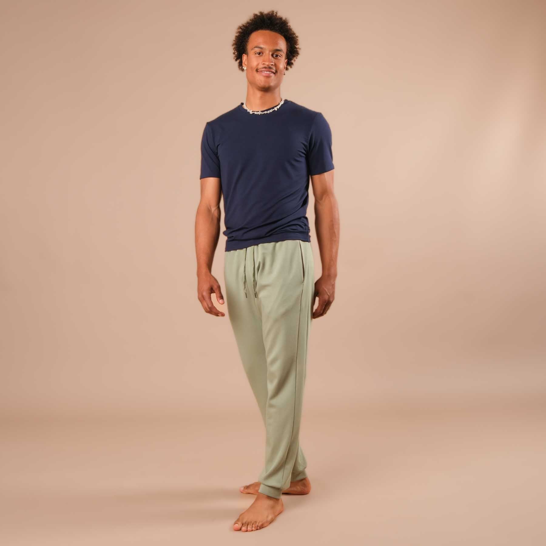Herren Yoga Jogging-Hose Sweatpants jade-gruen