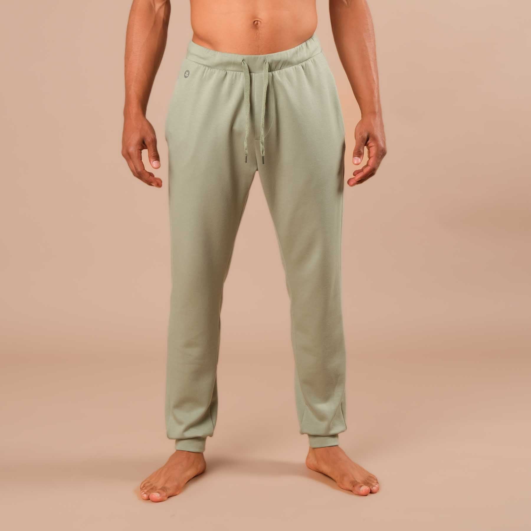 Herren Yoga Jogging-Hose Sweatpants jade-gruen