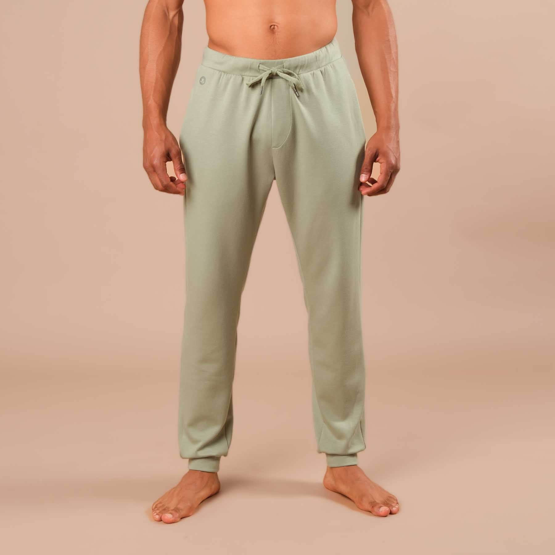 Herren Yoga Jogging-Hose Sweatpants jade-gruen