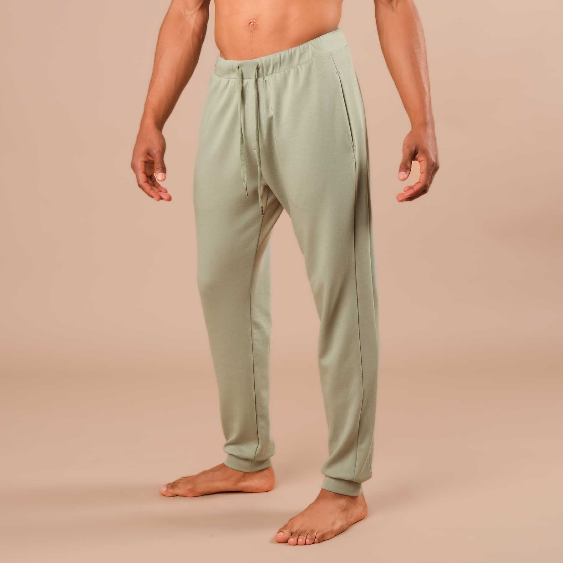 Herren Yoga Jogging-Hose Sweatpants jade-gruen