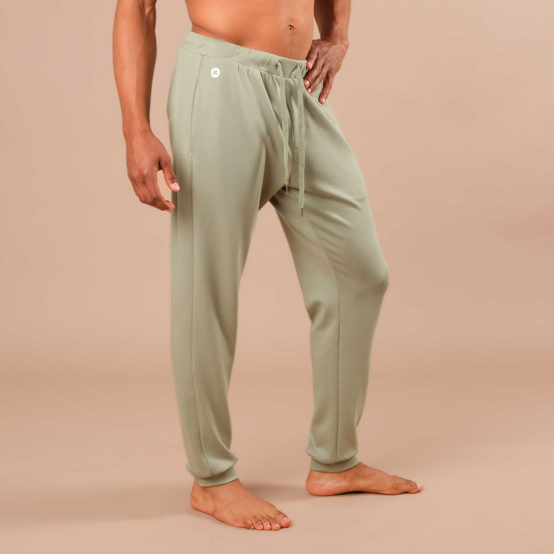 Herren Yoga Jogging-Hose Sweatpants jade-gruen