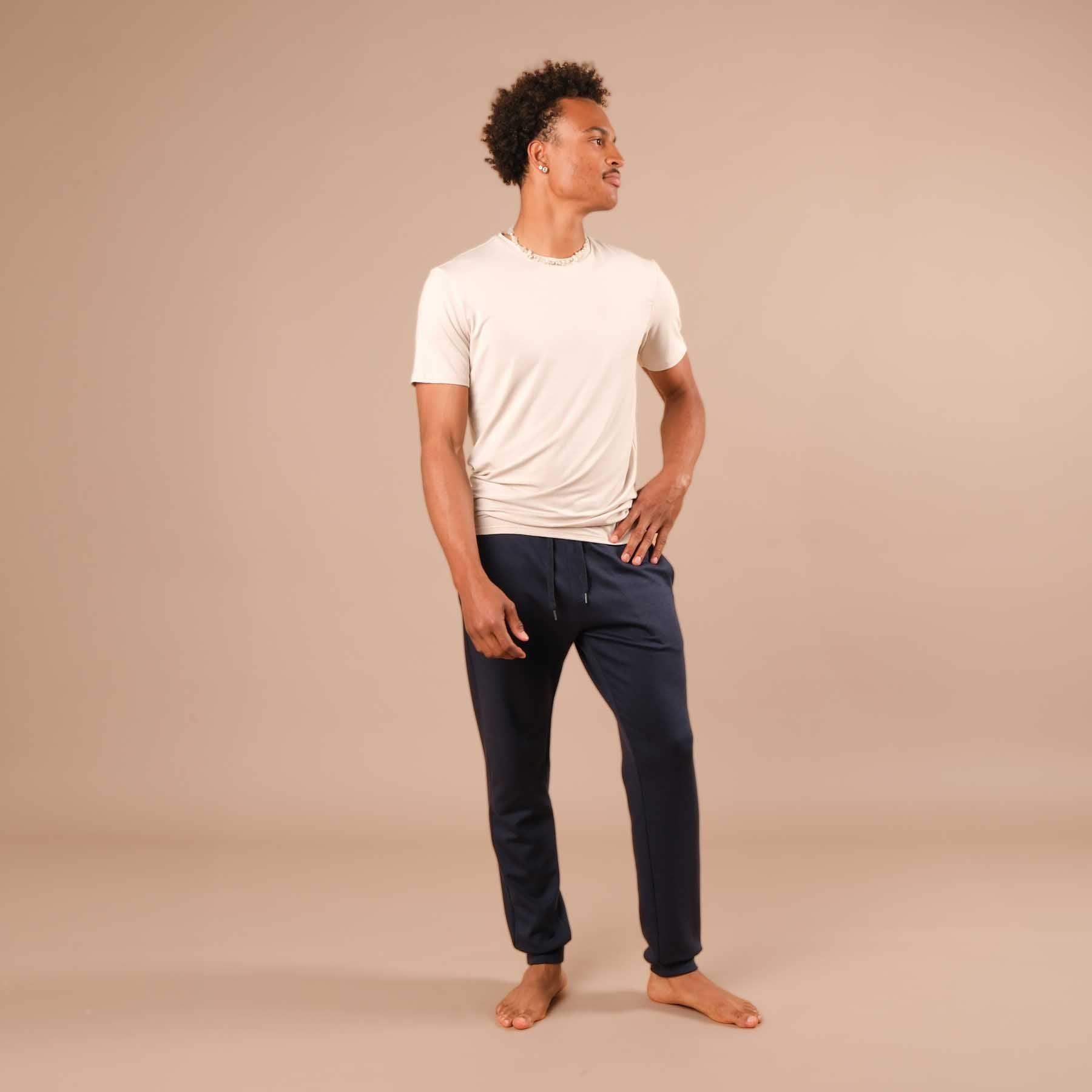 Herren Yoga Jogging-Hose Sweatpants navy