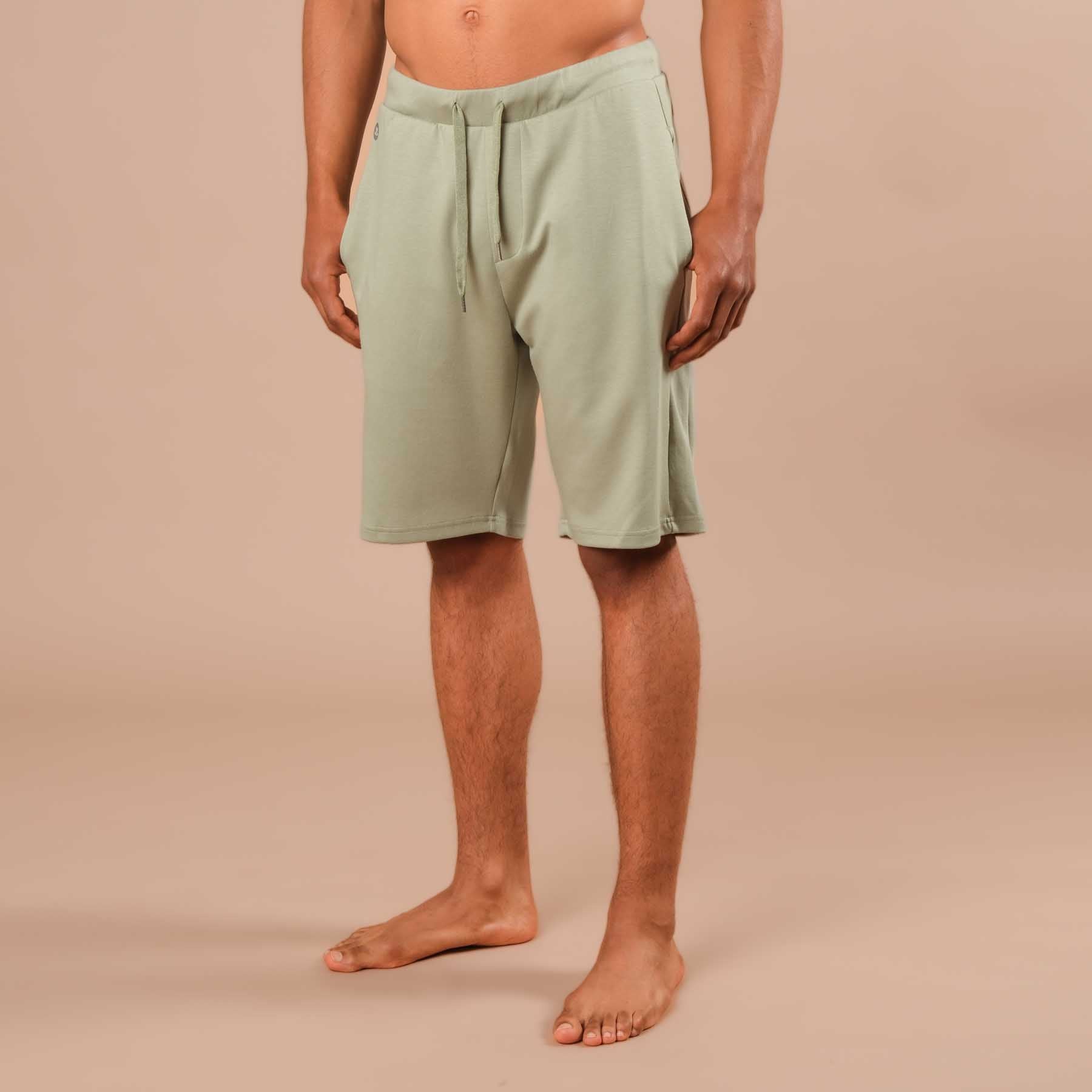 Herren Yoga Shorts jade-gruen