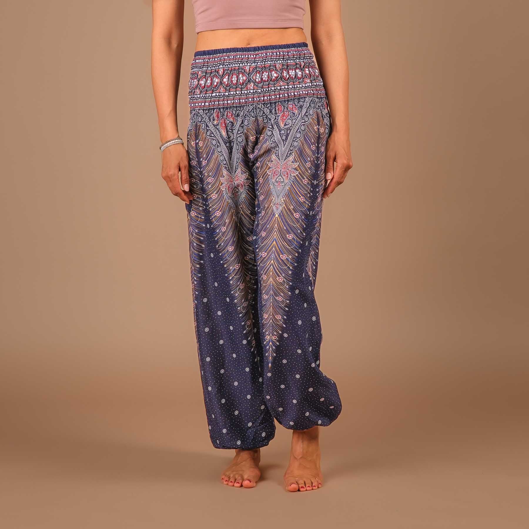 Yoga Haremshose Feather blau