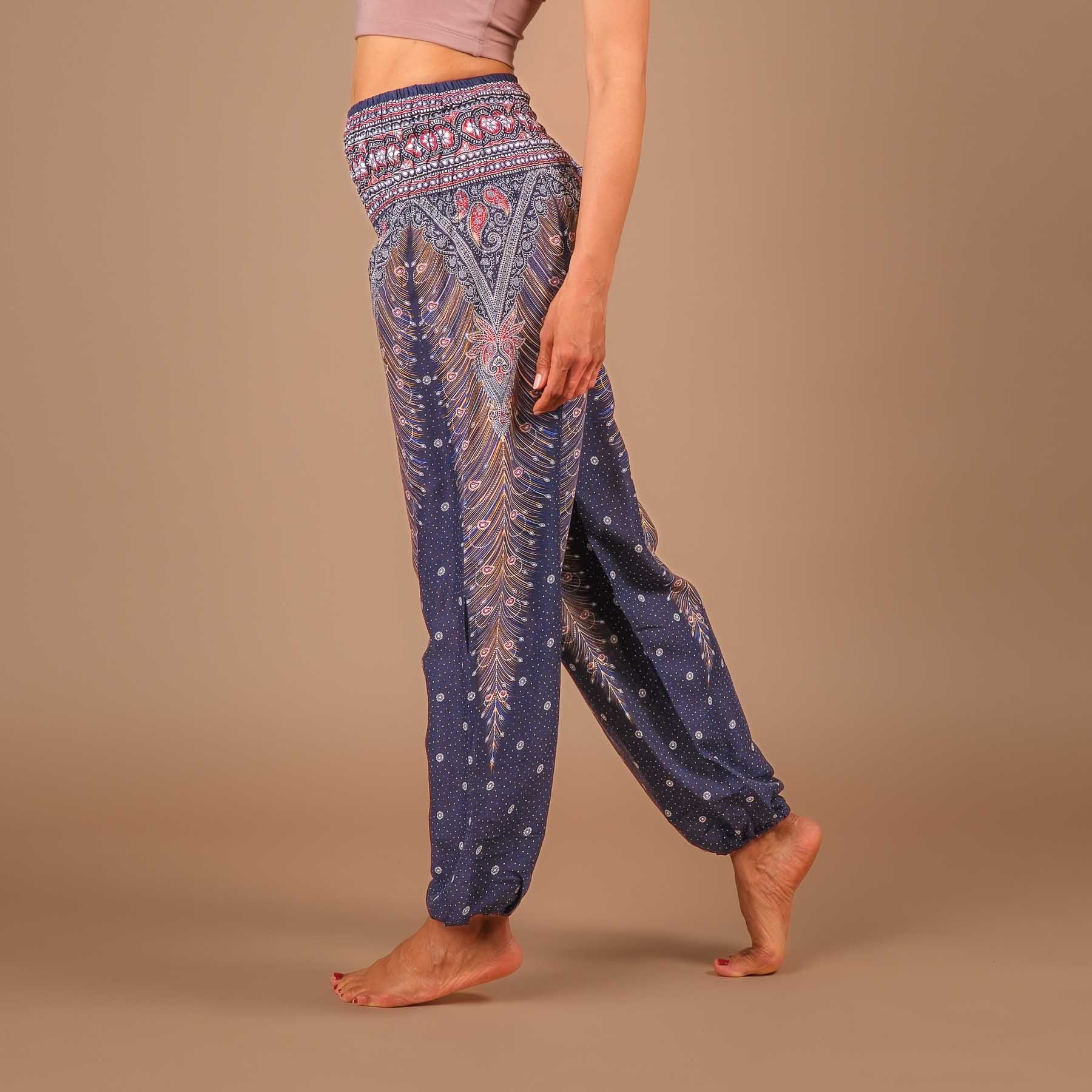 Yoga Haremshose Feather blau