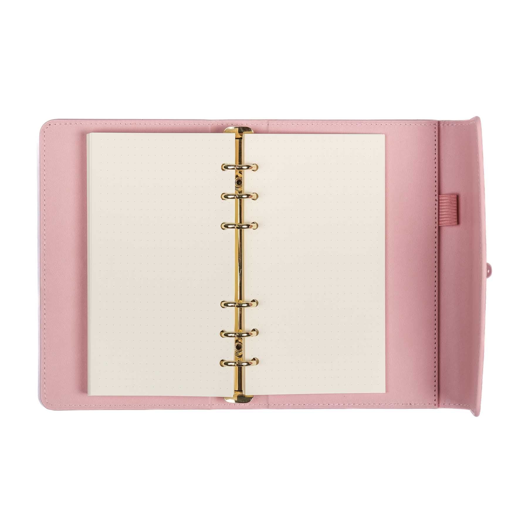 Yoga Ringbuch Notizbuch mit Klappe Magnetverschluss und Edelstein, kartoniert, mit Mandala Design