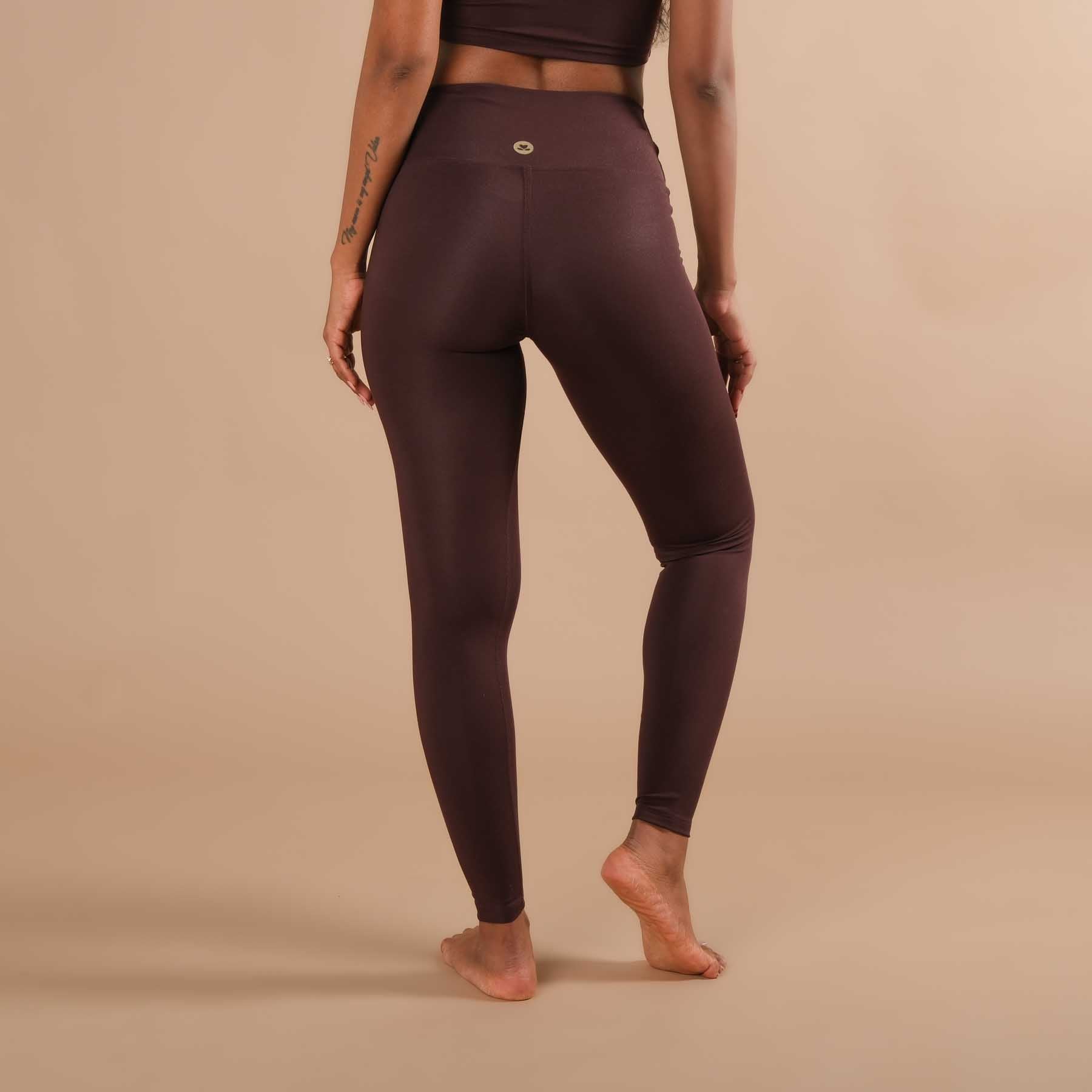 Nachhaltige Yoga Leggings Comfy super weich, in der Schweiz hergestellt aubergine
