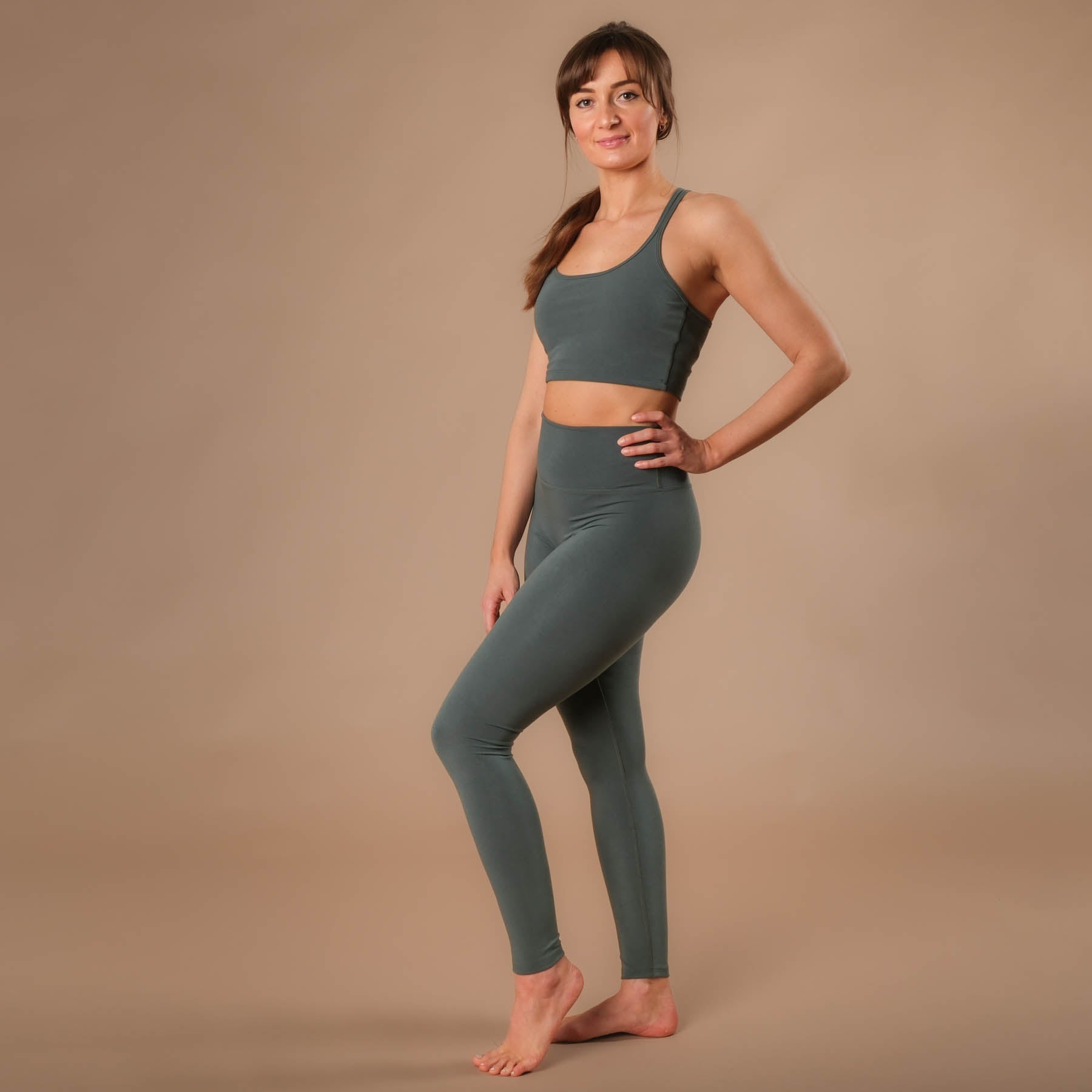 Yoga Leggings Comfy smaragd, in der Schweiz hergestellt
