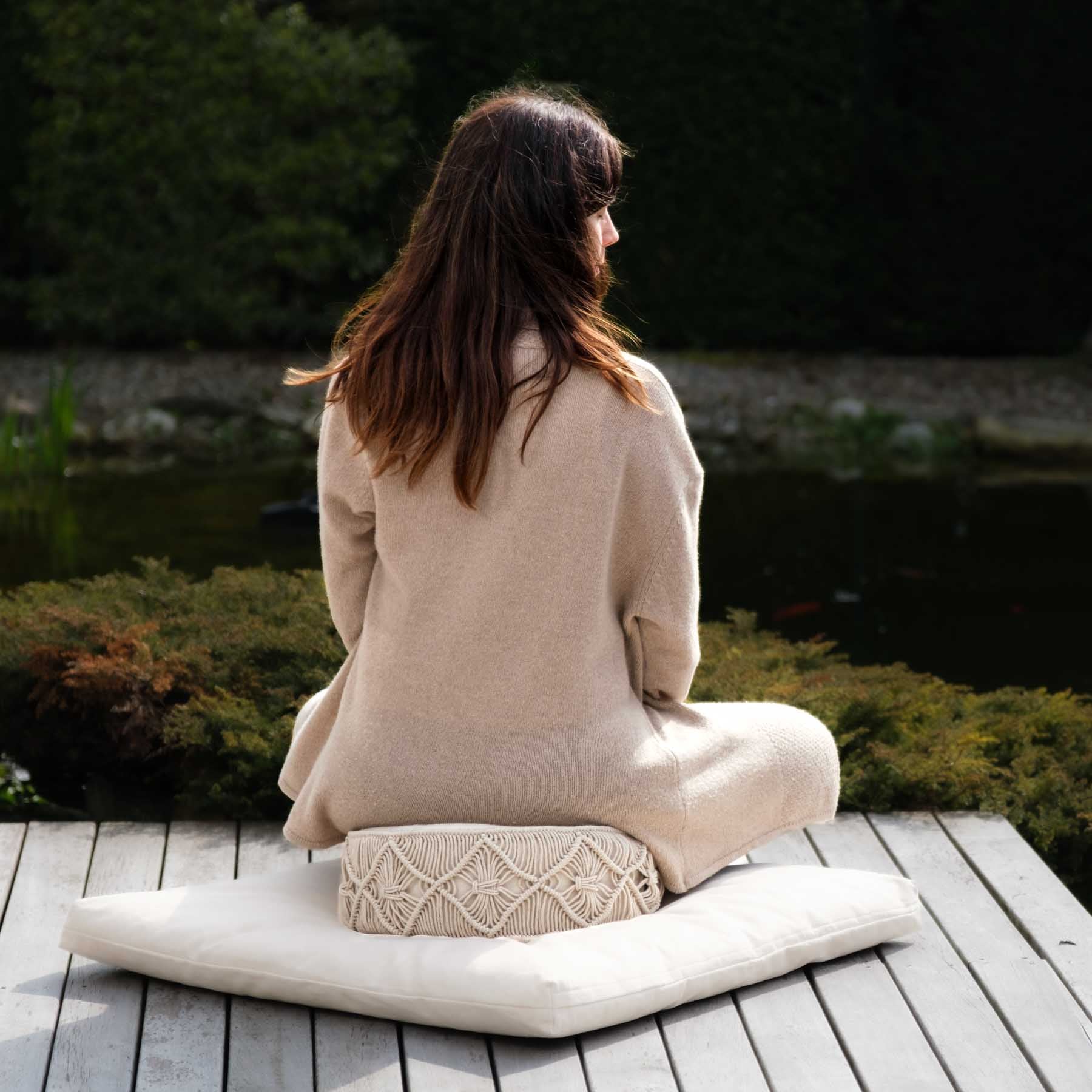 Meditationskissen Makramee