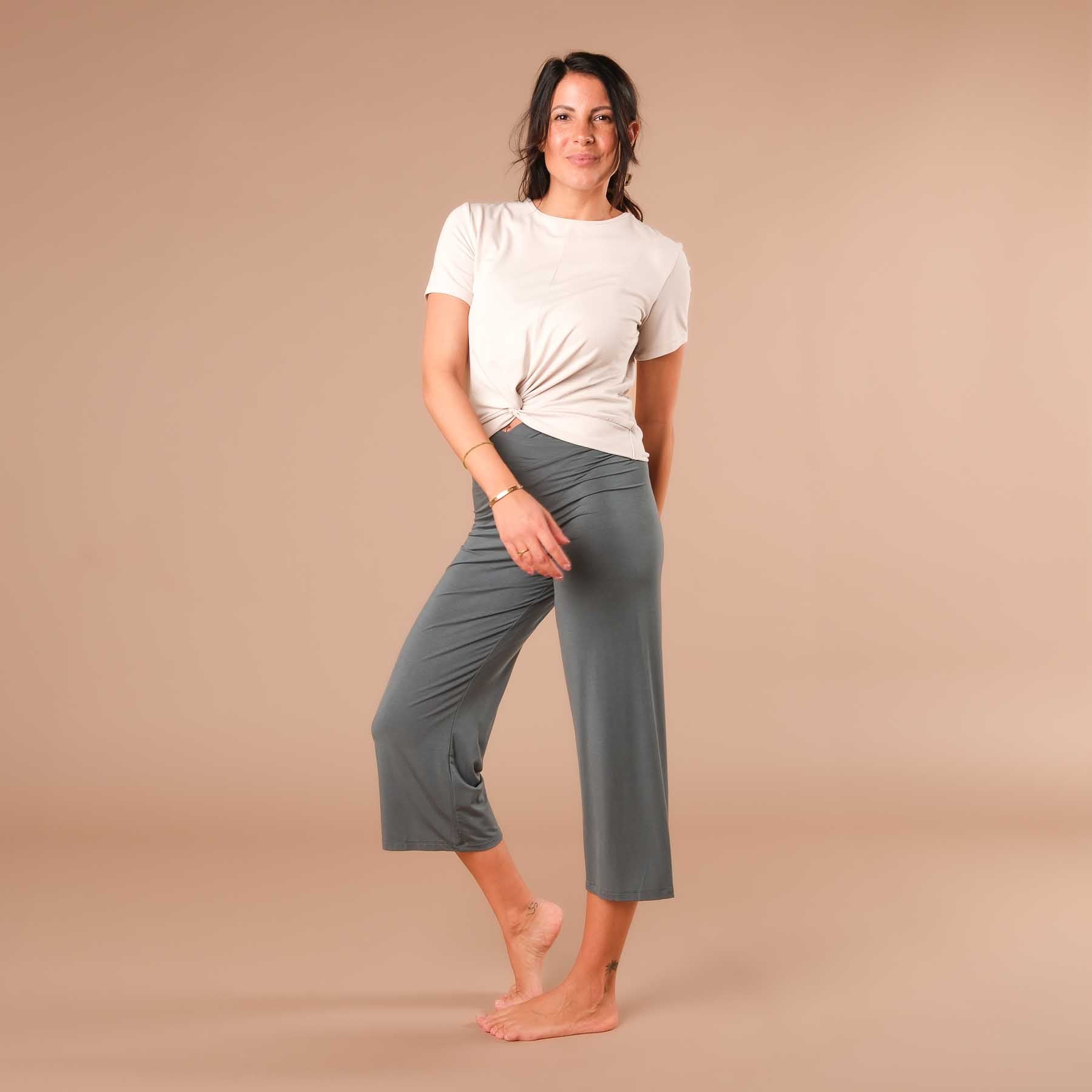 Yoga Schlingtop Classy kurzarm sand